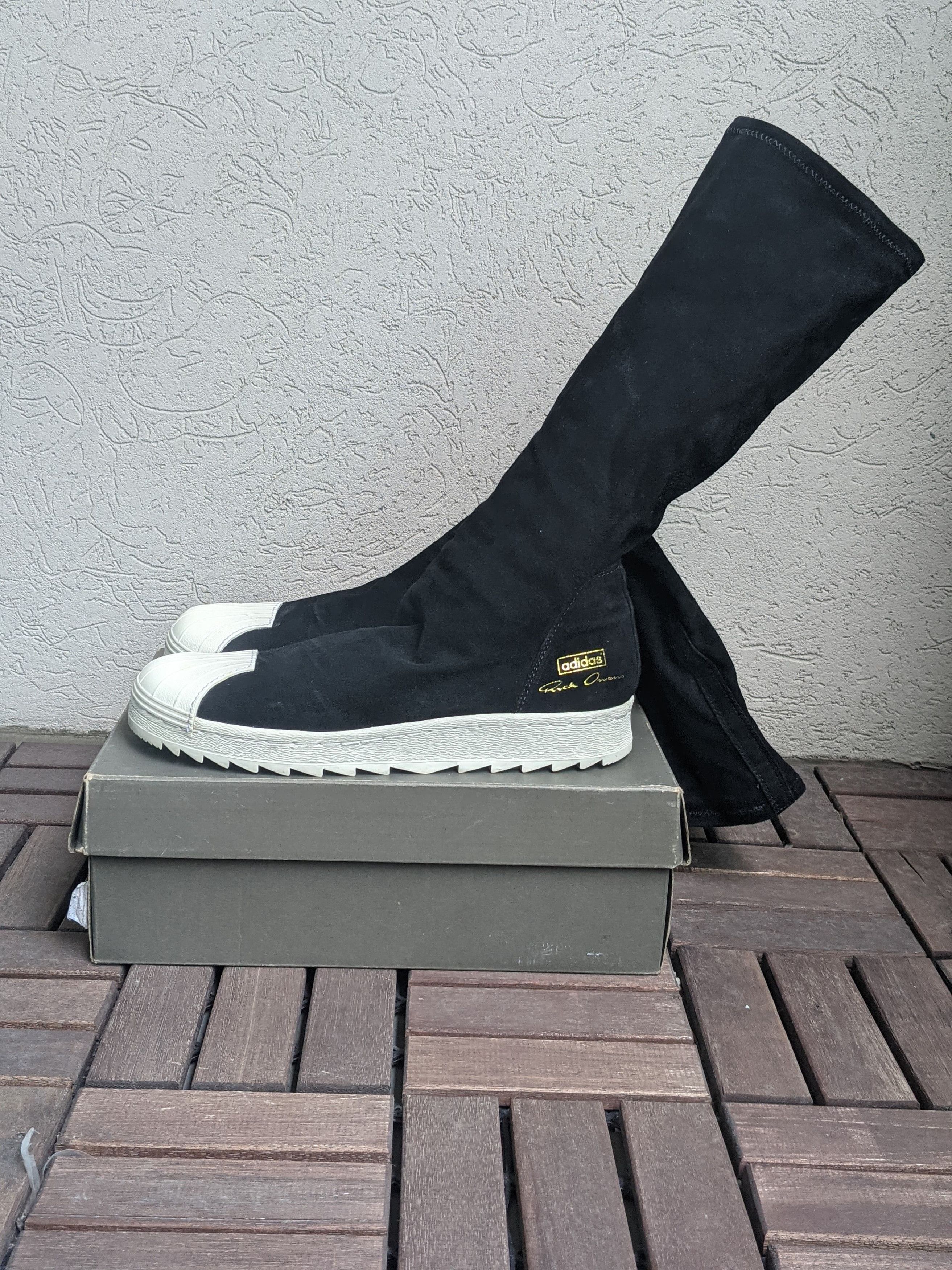 image of Adidas x Rick Owens All Star Ripple Shoes in Black, Men's (Size 8)