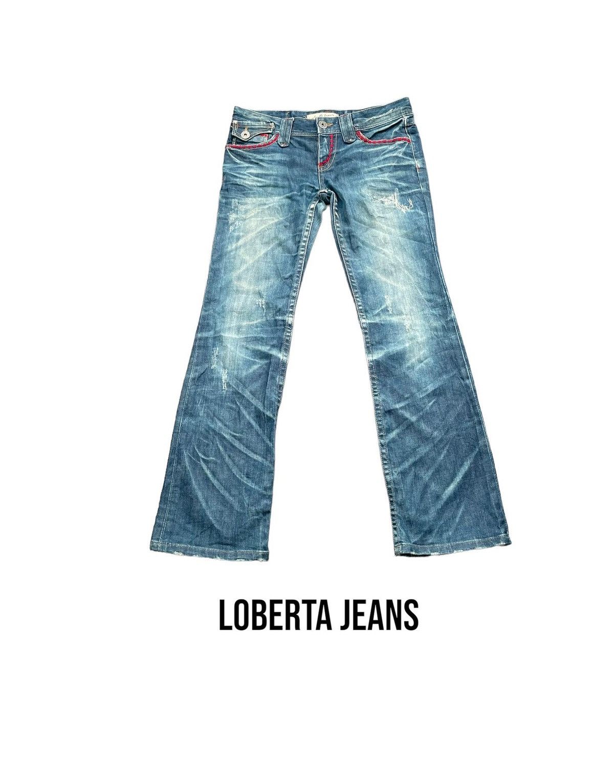 Japanese Brand Loberta Jeans Distresed Denim Size 33" - 1 Thumbnail