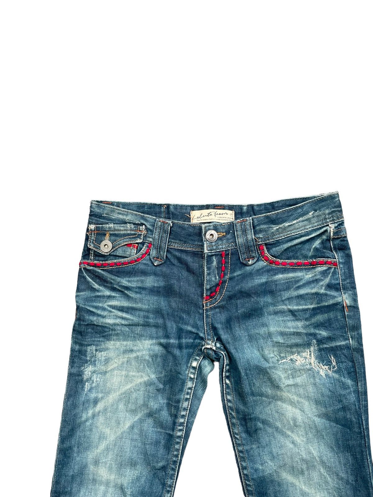 Japanese Brand Loberta Jeans Distresed Denim Size 33" - 5 Thumbnail