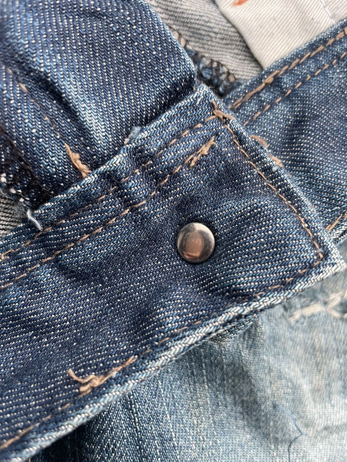 Japanese Brand Loberta Jeans Distresed Denim Size 33" - 16 Thumbnail