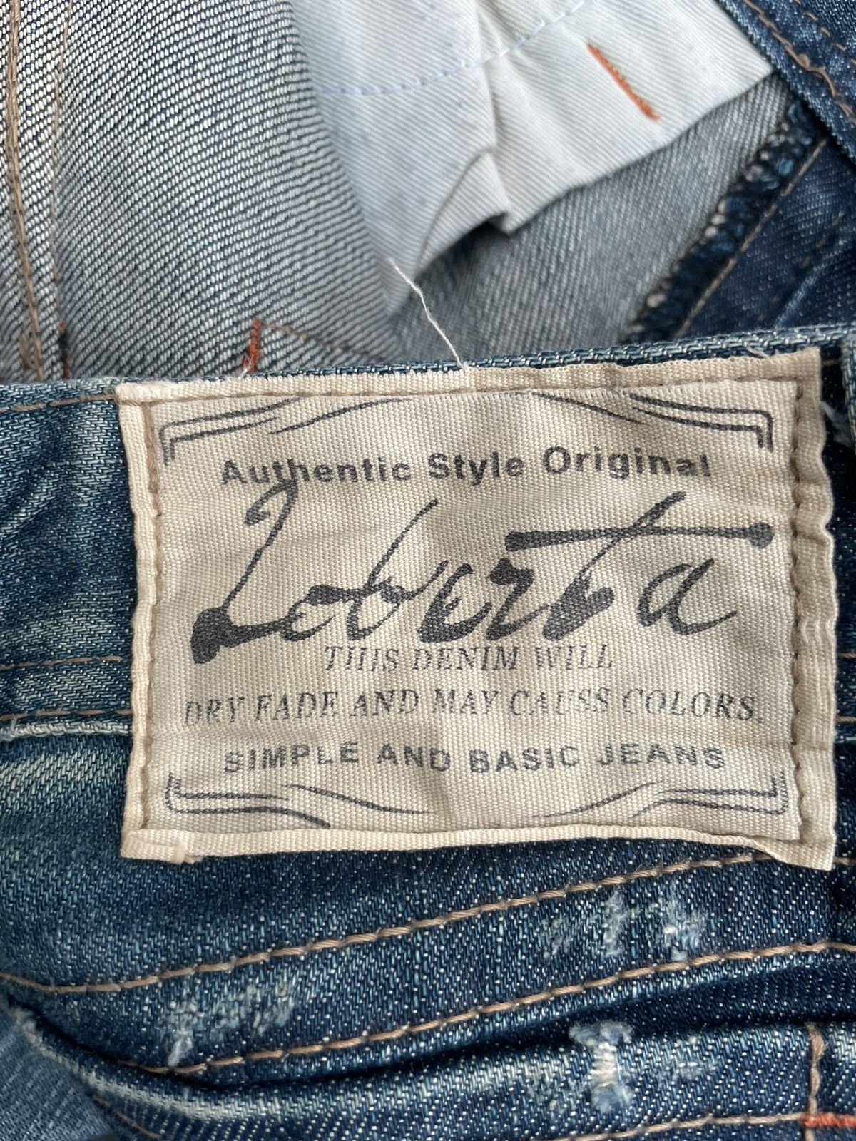 Japanese Brand Loberta Jeans Distresed Denim Size 33" - 12 Thumbnail