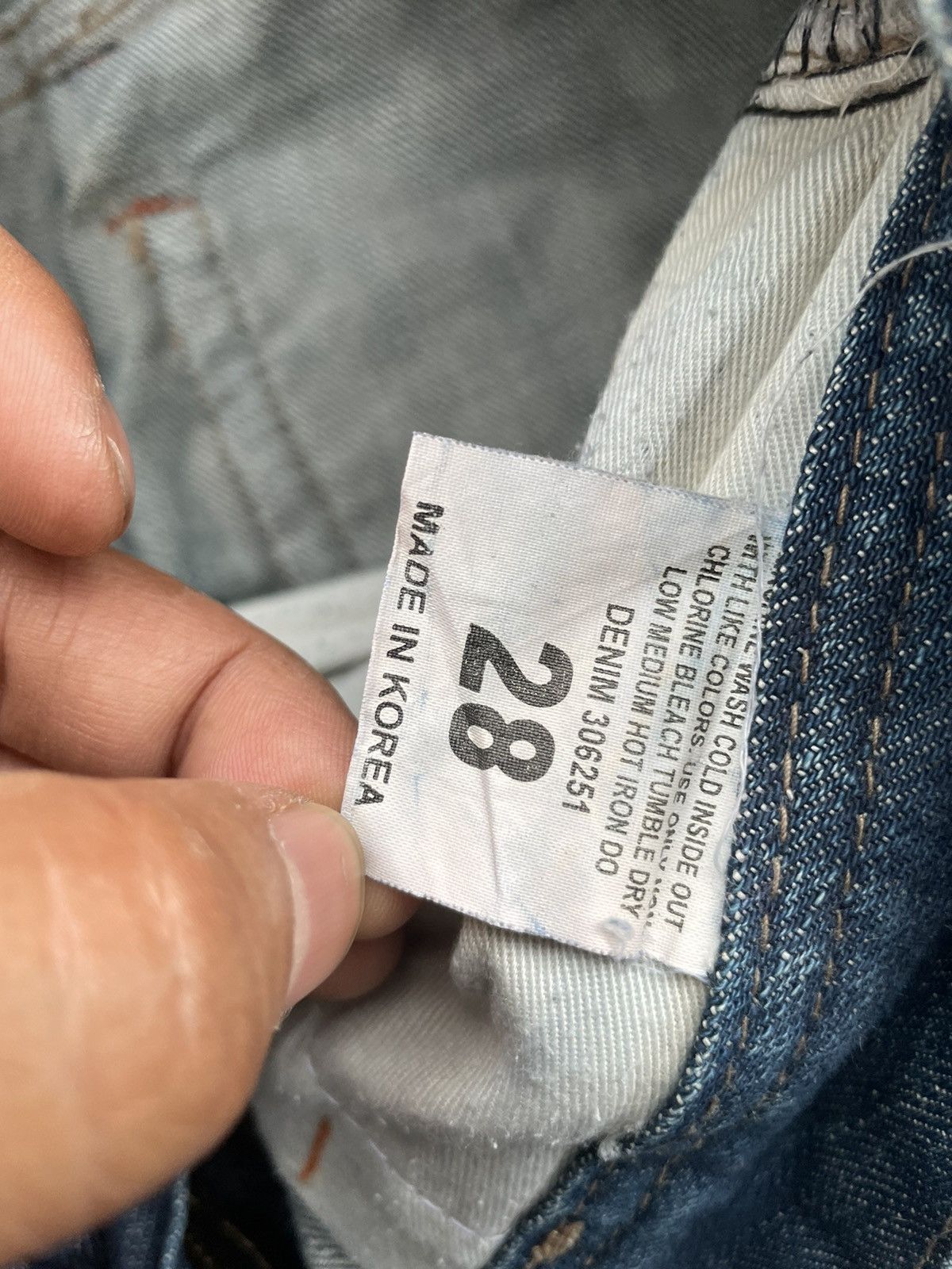 Japanese Brand Loberta Jeans Distresed Denim Size 33" - 15 Thumbnail