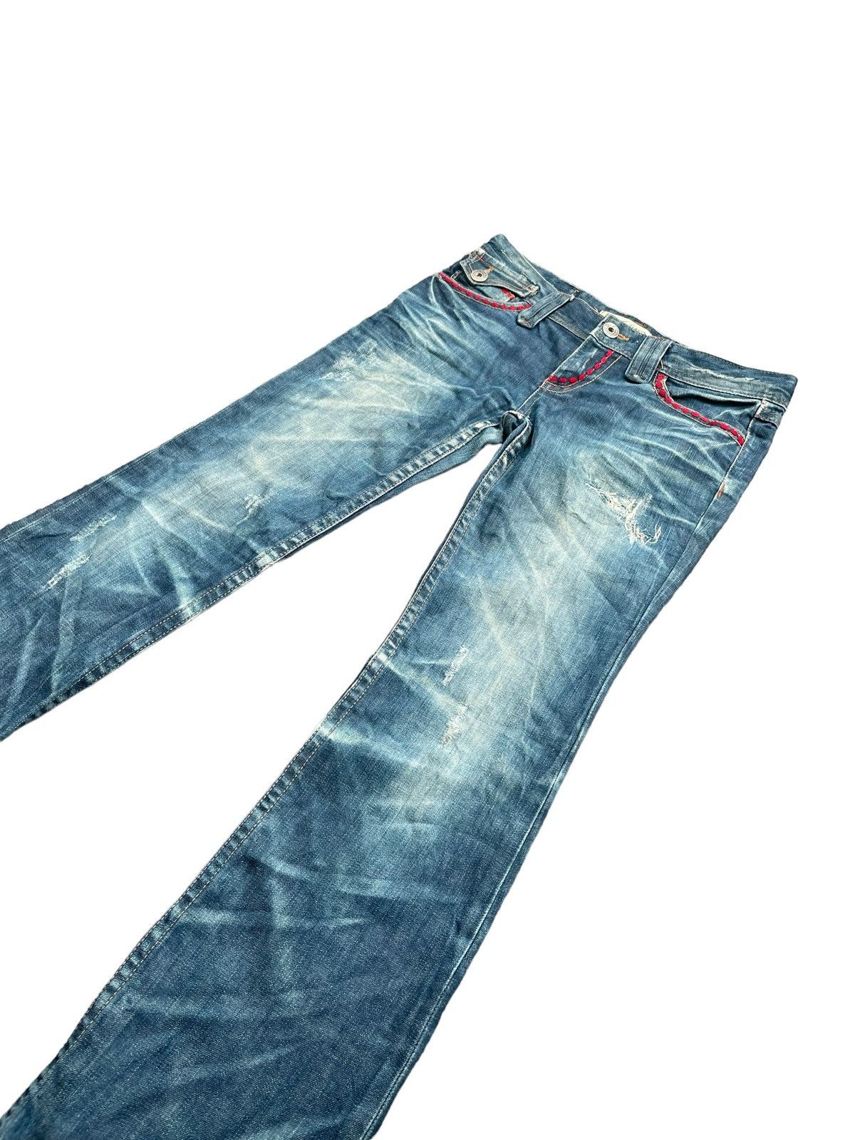Japanese Brand Loberta Jeans Distresed Denim Size 33" - 3 Thumbnail