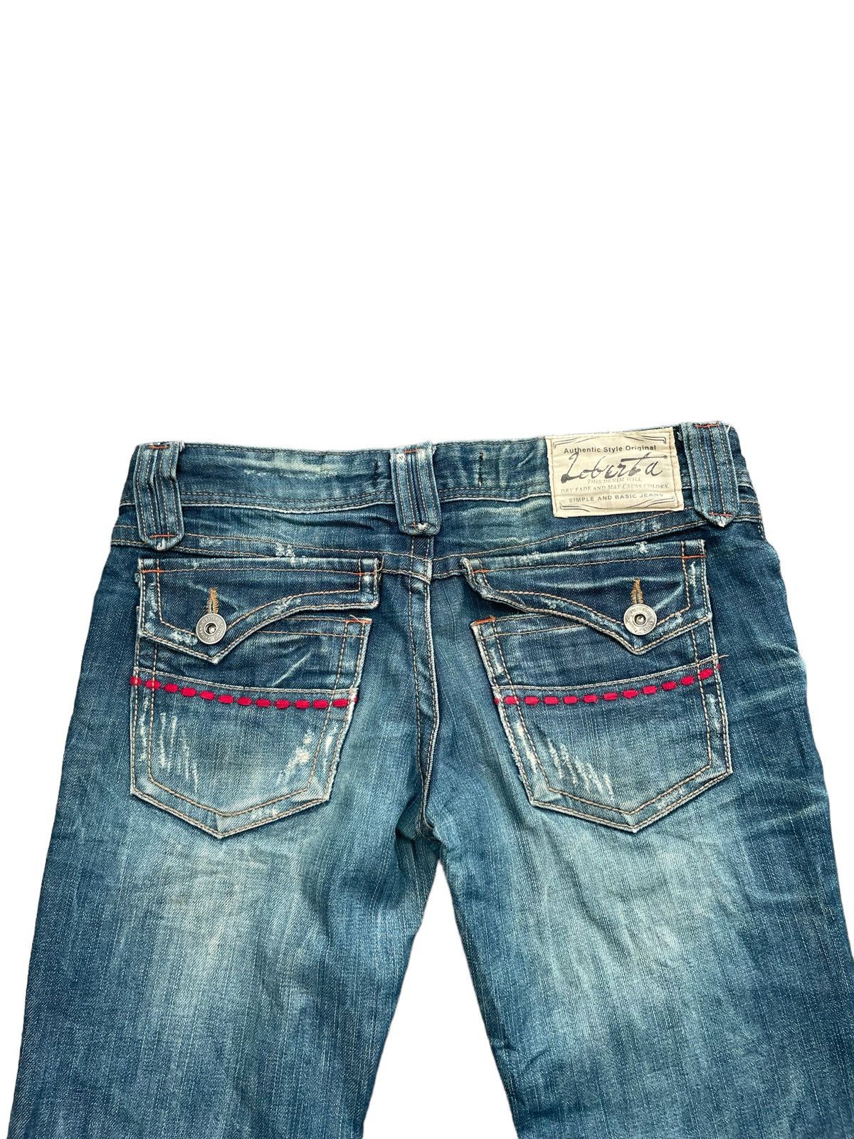 Japanese Brand Loberta Jeans Distresed Denim Size 33" - 9 Thumbnail