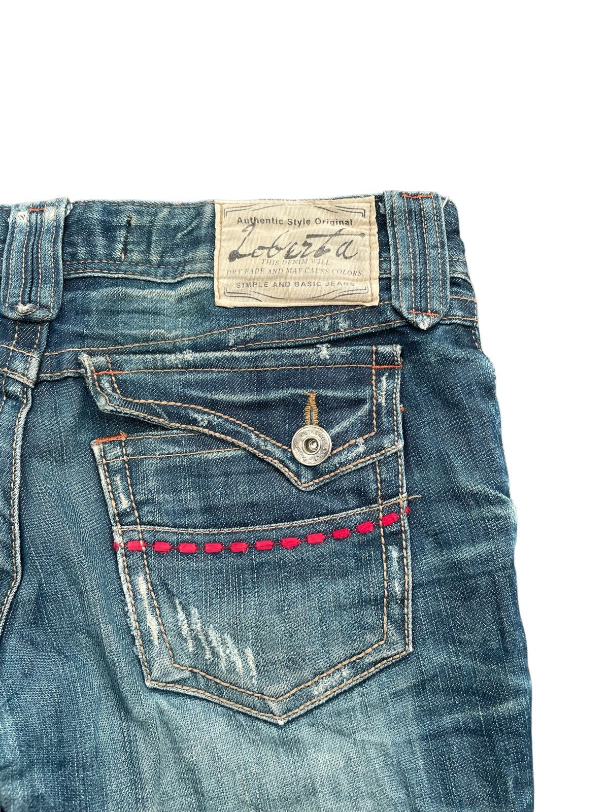 Japanese Brand Loberta Jeans Distresed Denim Size 33" - 10 Thumbnail