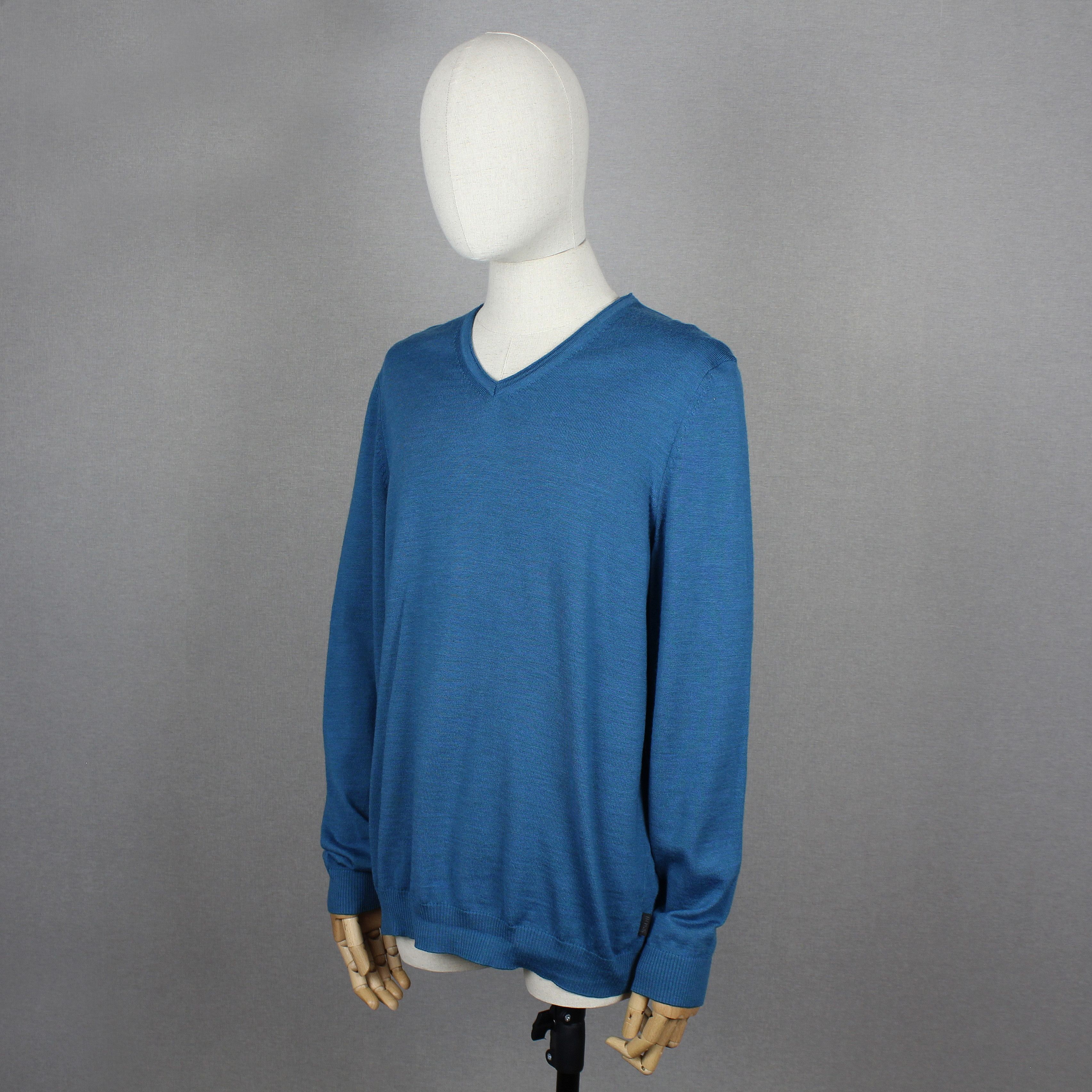 Hugo Boss Sweater Slim Virgin Wool Size L XL