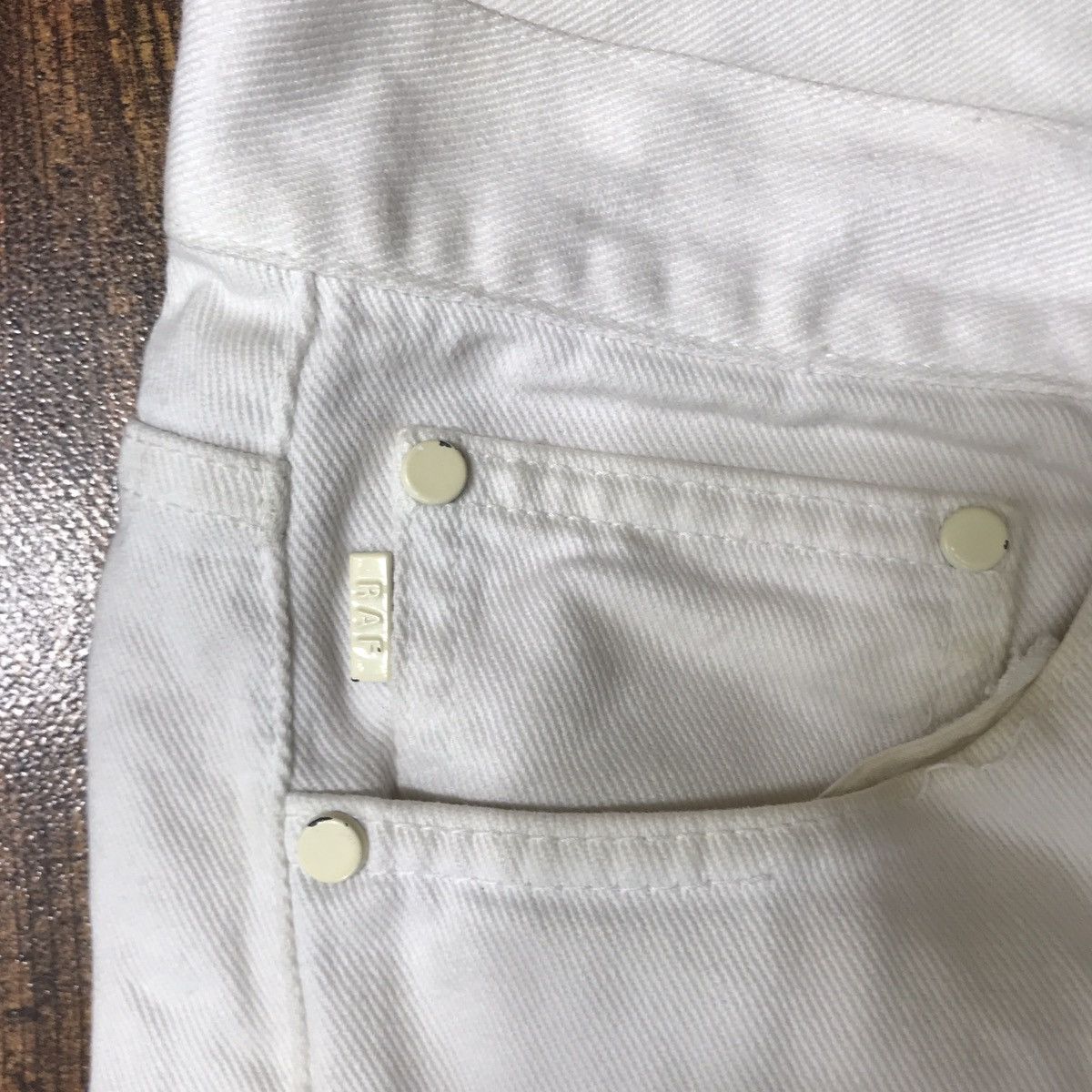 Raf by Raf Simons Vintage Raf By Raf Simons Casual Dirty White Pant Size US 33 - 9 Thumbnail