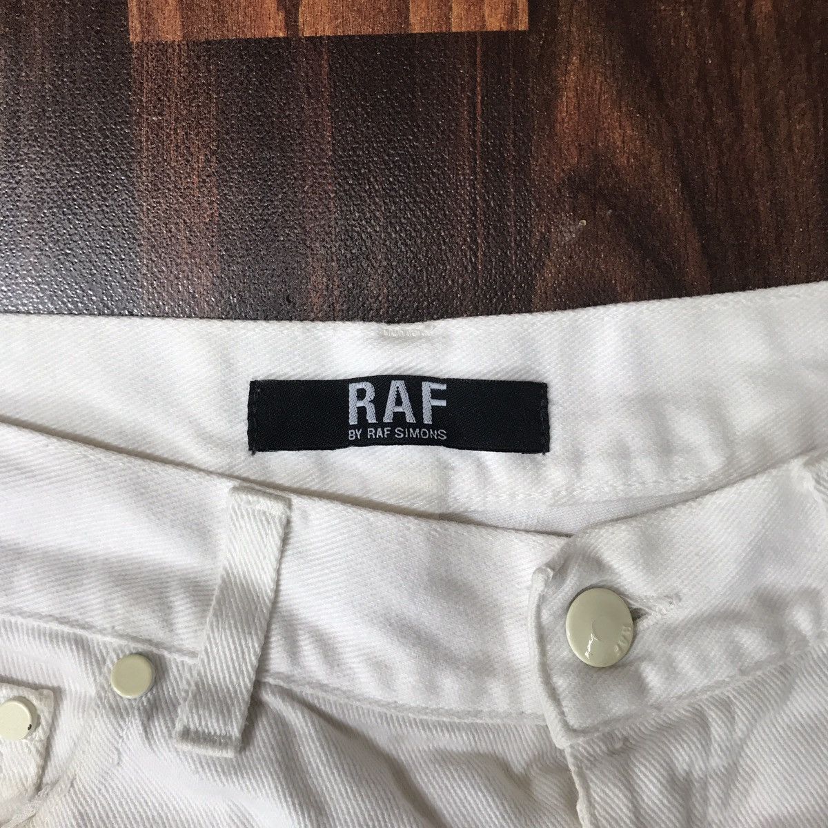 Raf by Raf Simons Vintage Raf By Raf Simons Casual Dirty White Pant Size US 33 - 8 Thumbnail