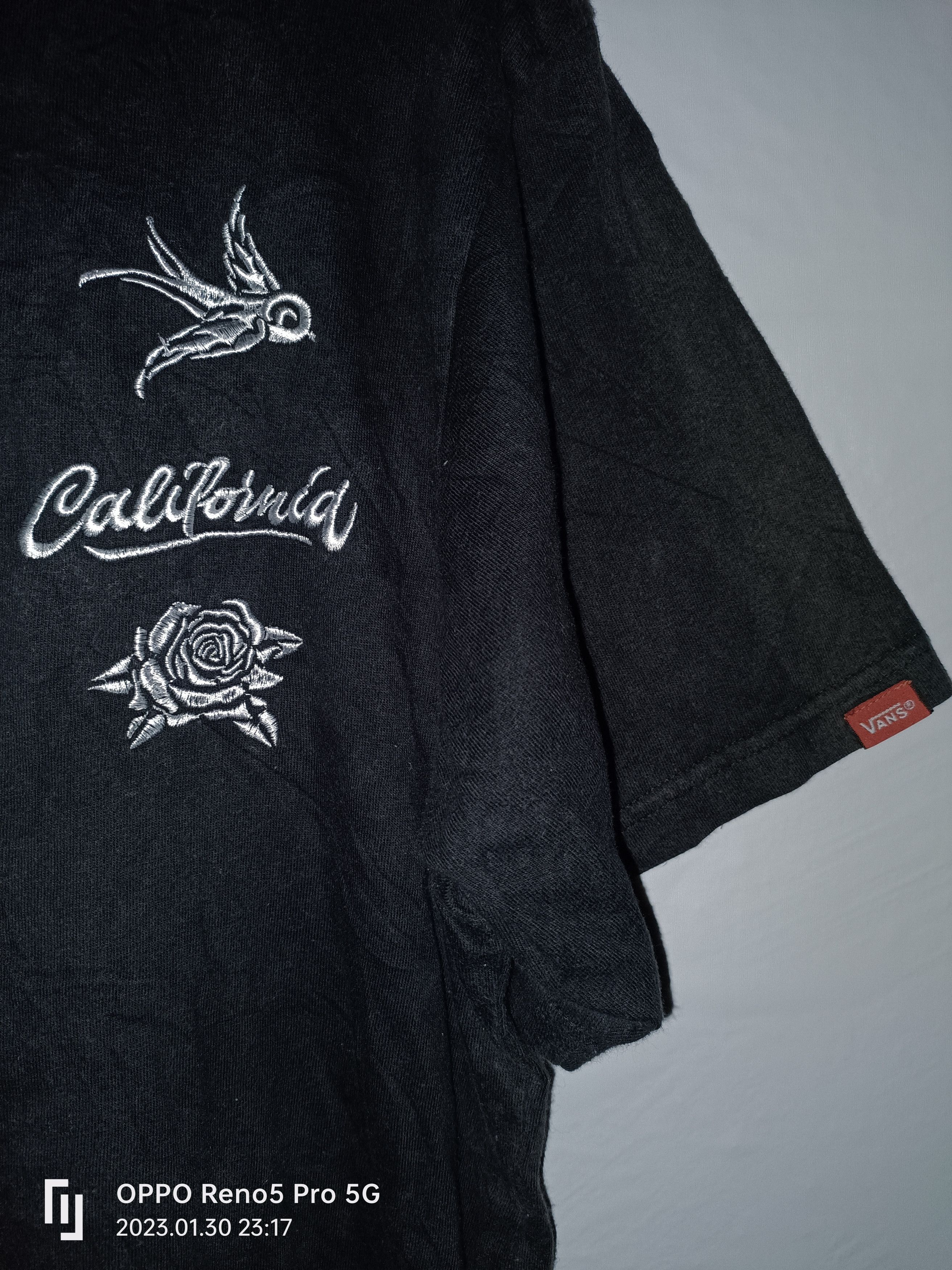 Tshirts Vans With Skateboard Skull Embroidery Logo Rare Item