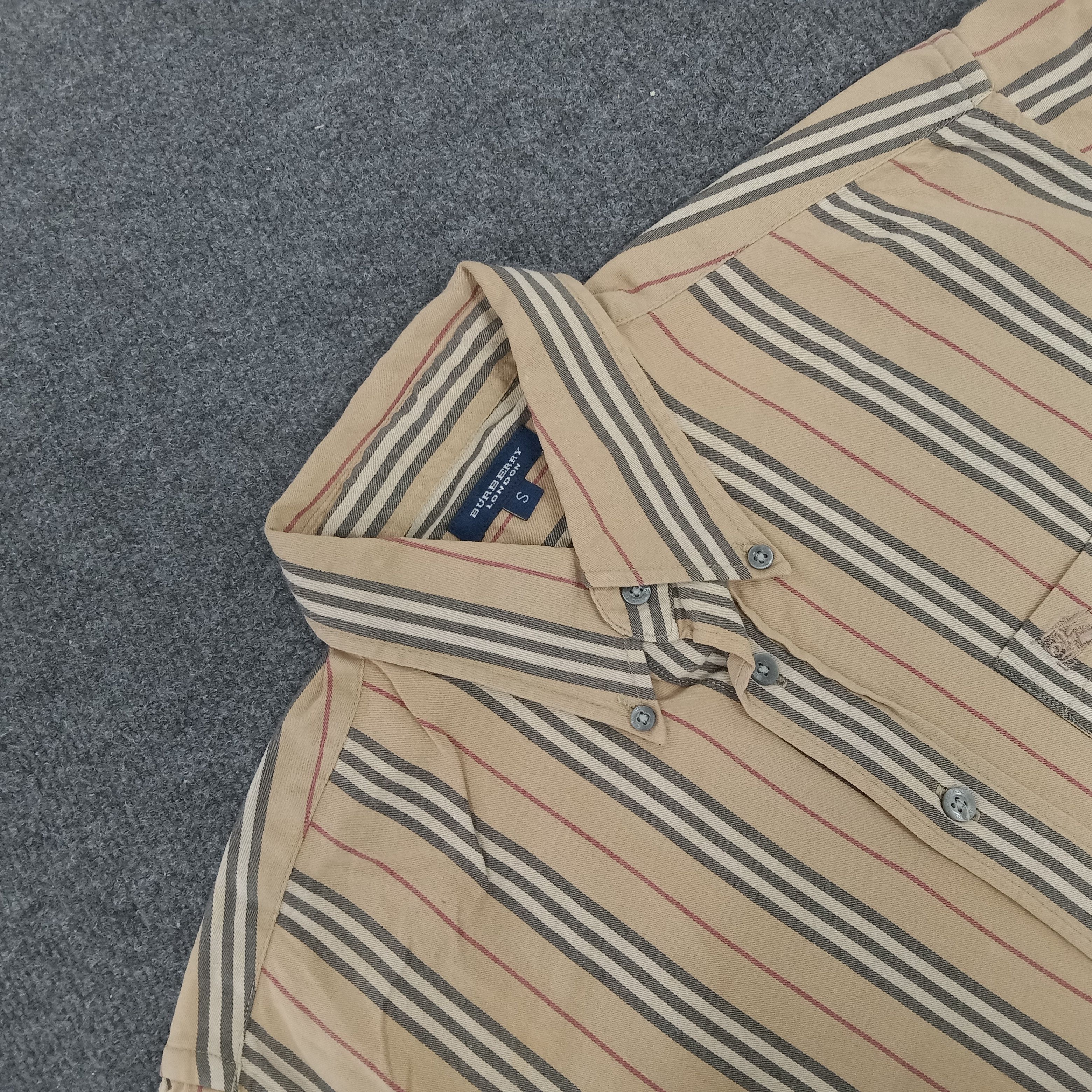 Burberry × Vintage Burberry London Nova Check Stripes Design Shirt Size US M / EU 48-50 / 2 - 4 Thumbnail