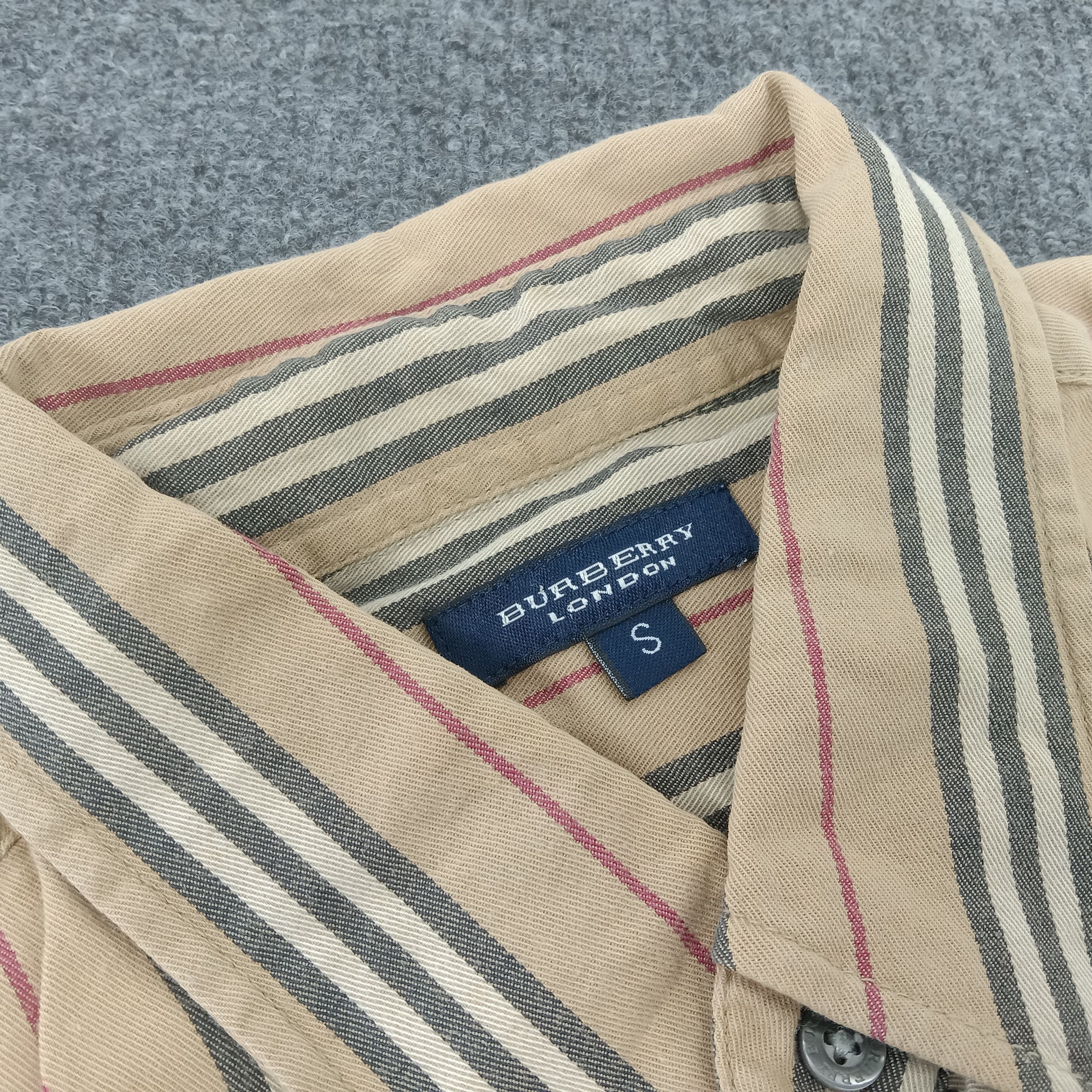 Burberry × Vintage Burberry London Nova Check Stripes Design Shirt Size US M / EU 48-50 / 2 - 5 Thumbnail