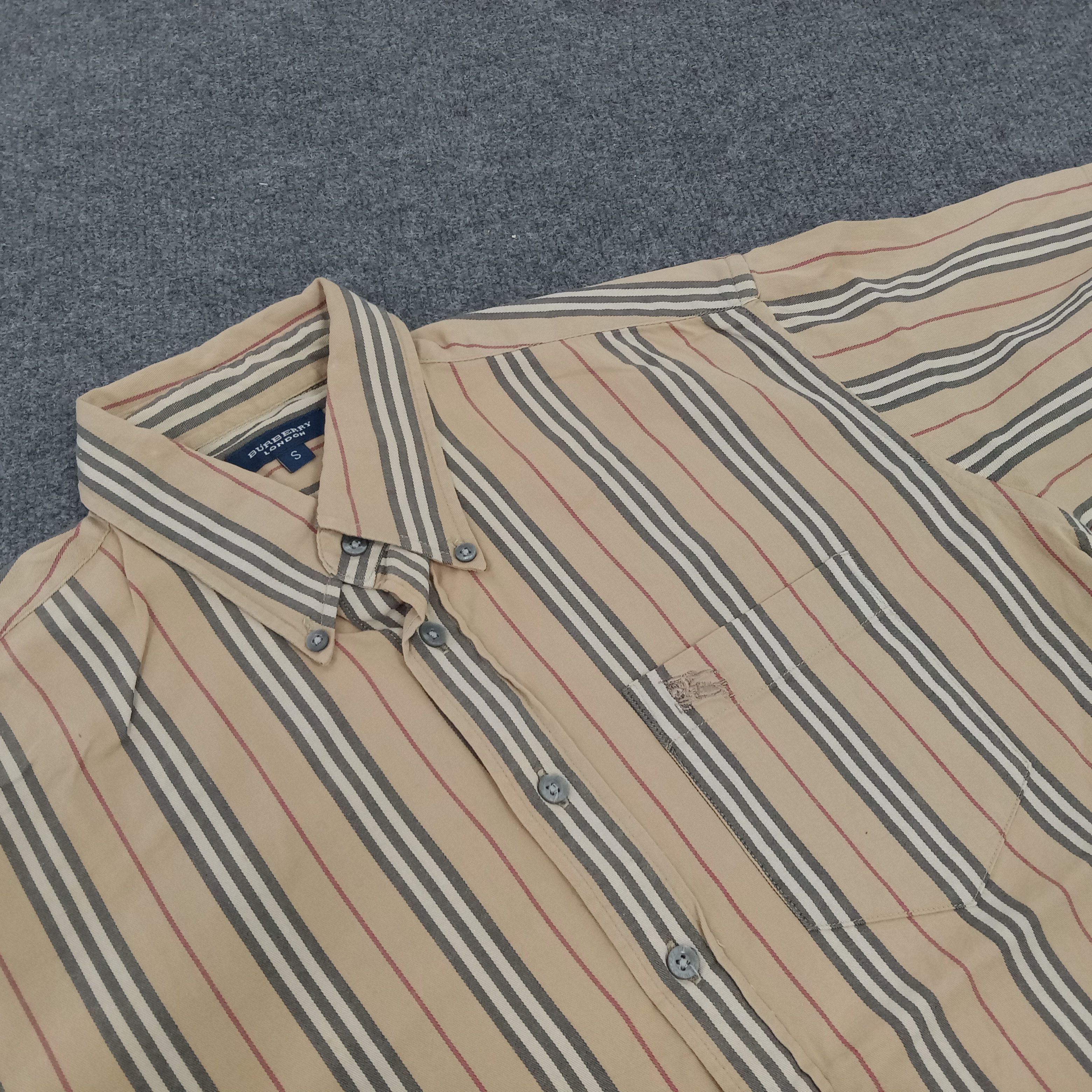 Burberry × Vintage Burberry London Nova Check Stripes Design Shirt Size US M / EU 48-50 / 2 - 2 Thumbnail