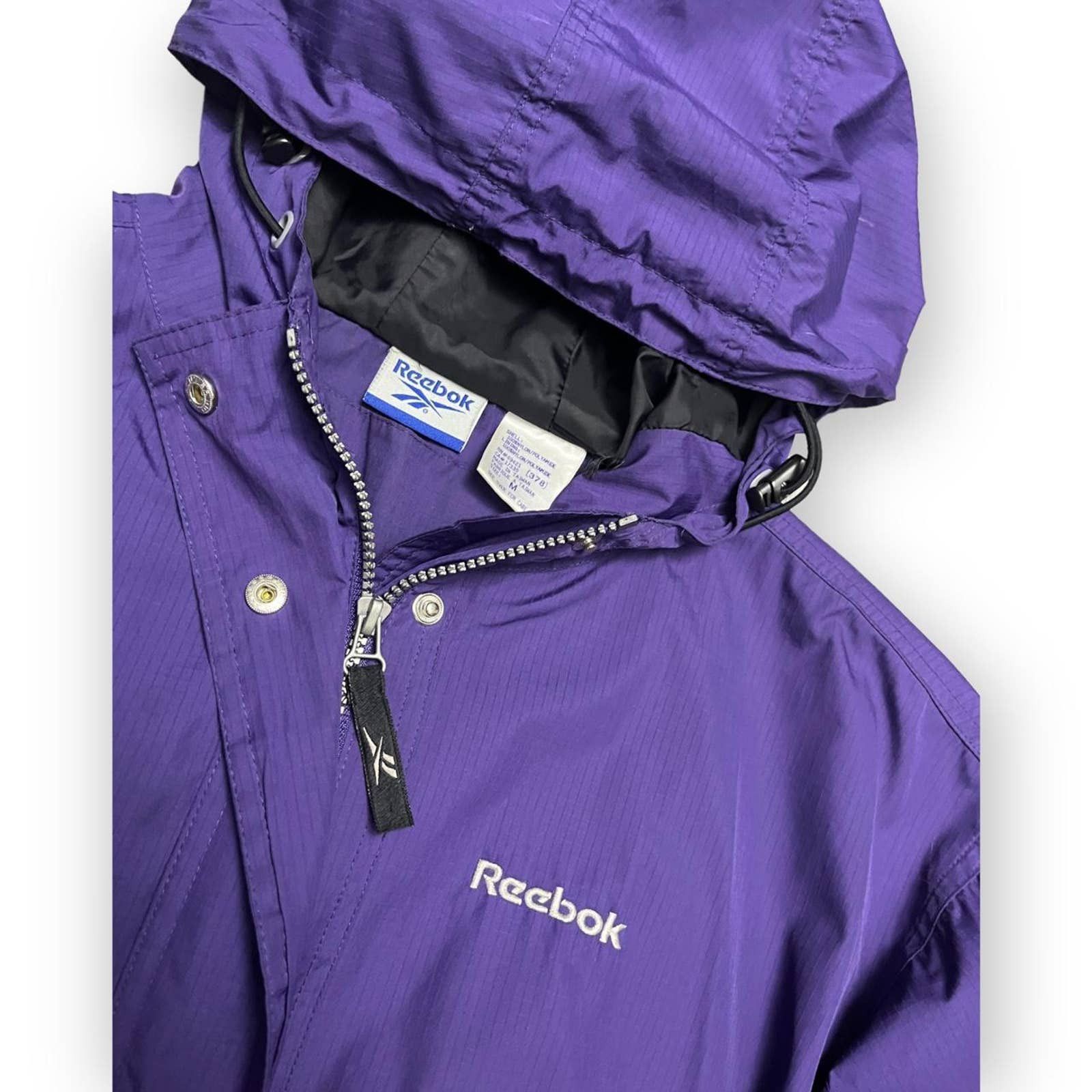 Reebok Reebok Vintage Y2K 90s Purple Designer Windbreaker Jacket Size US M / EU 48-50 / 2 - 2 Thumbnail