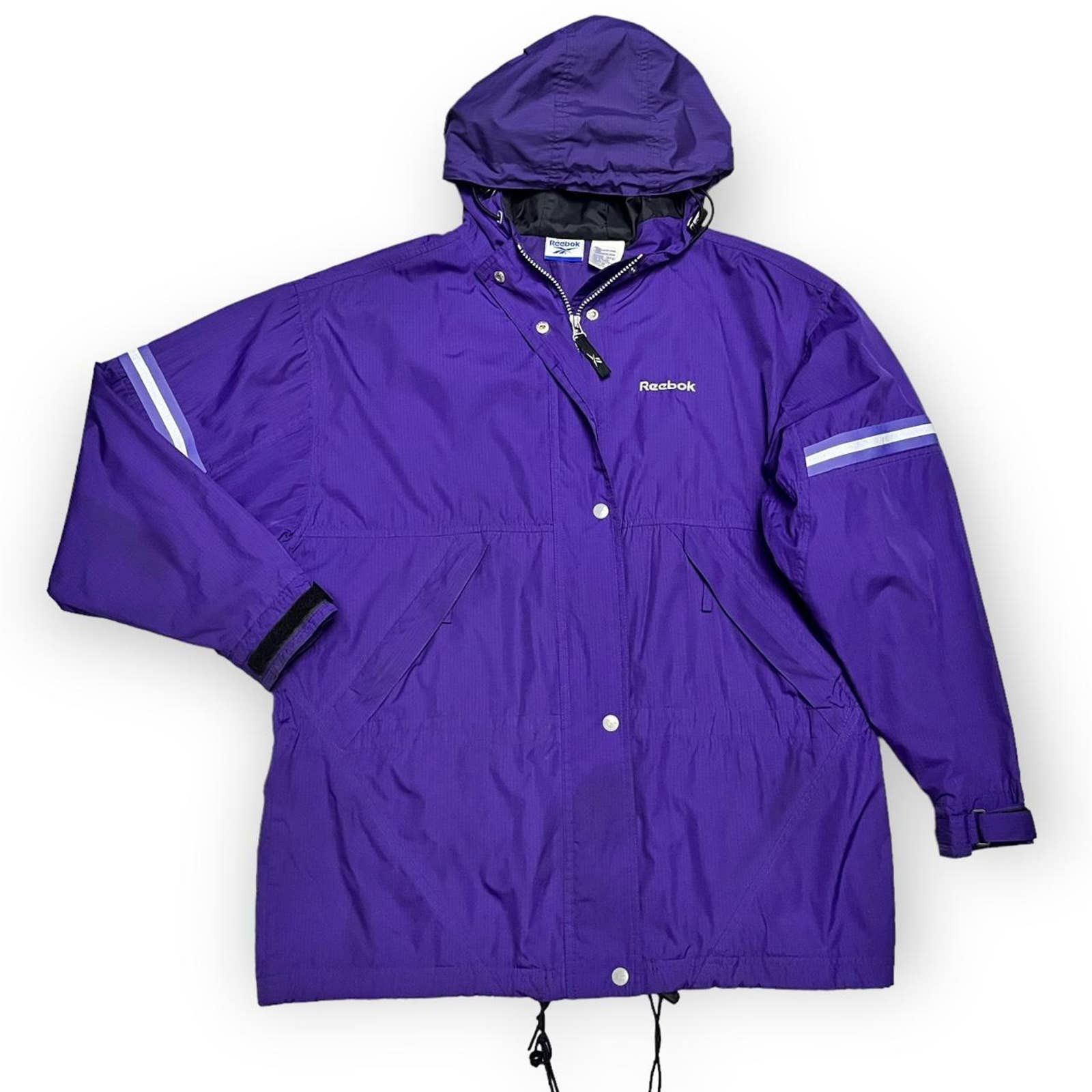 Reebok Reebok Vintage Y2K 90s Purple Designer Windbreaker Jacket Size US M / EU 48-50 / 2 - 1 Thumbnail