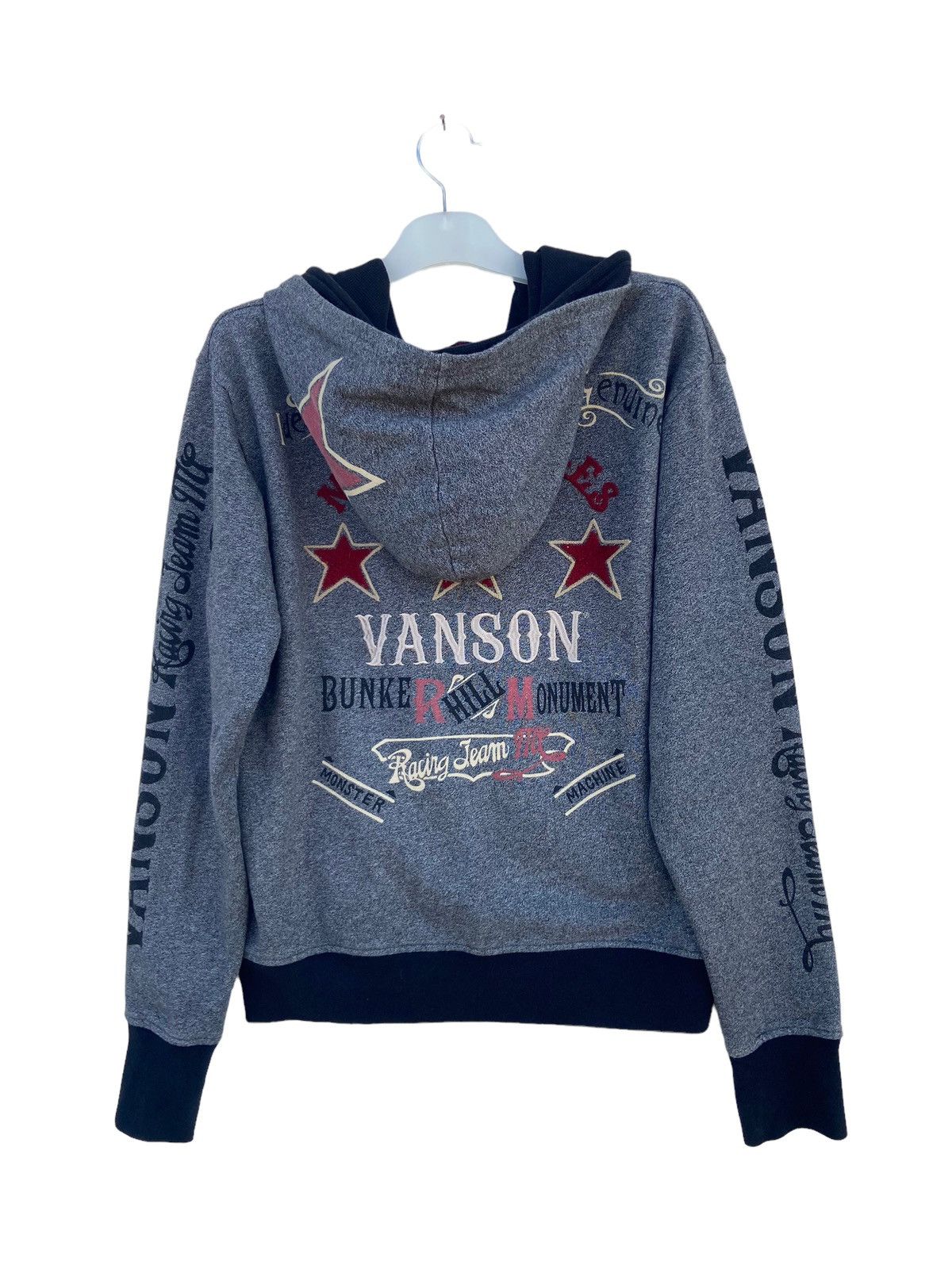 Designer Vanson Cotton Patchwork Style Hoodie Size US L / EU 52-54 / 3 - 1 Thumbnail