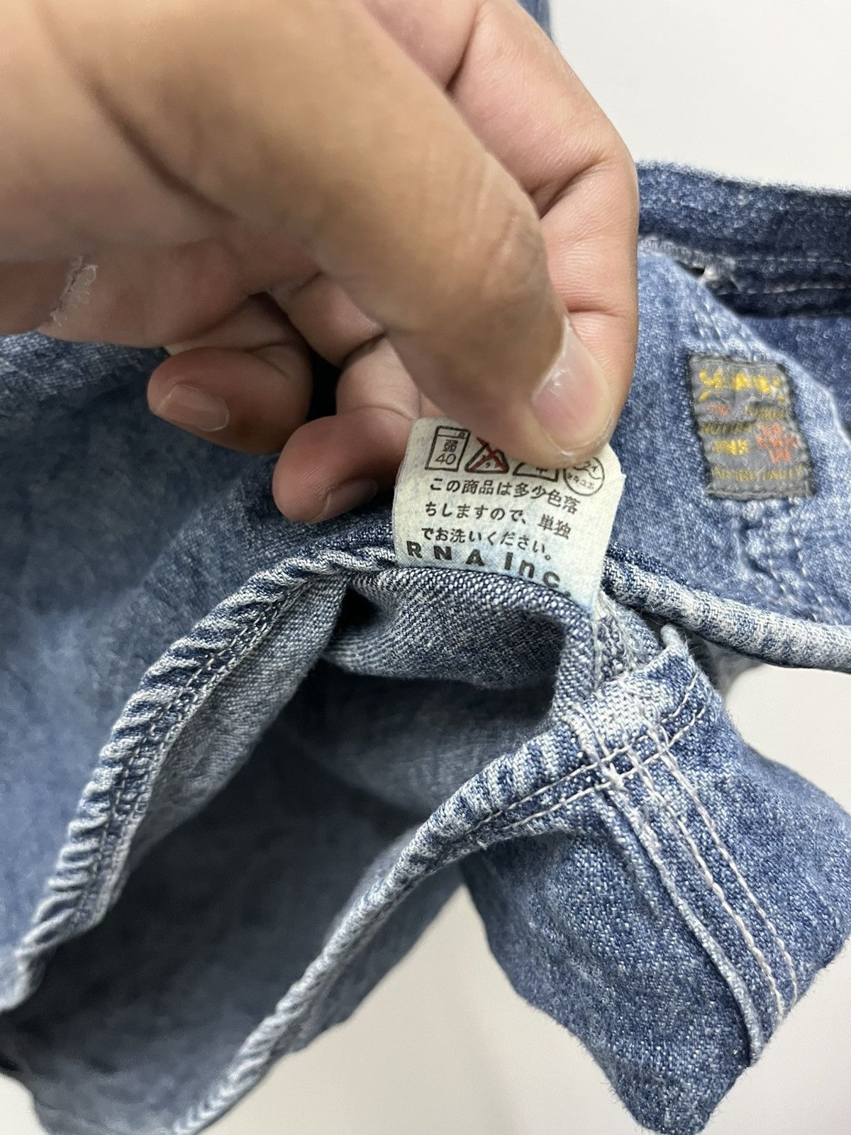 Japanese Brand RNA Slang Japan Denim Shirt Size US XL / EU 56 / 4 - 9 Thumbnail
