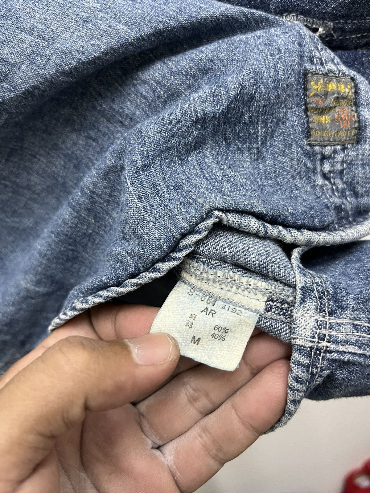 Japanese Brand RNA Slang Japan Denim Shirt Size US XL / EU 56 / 4 - 8 Thumbnail