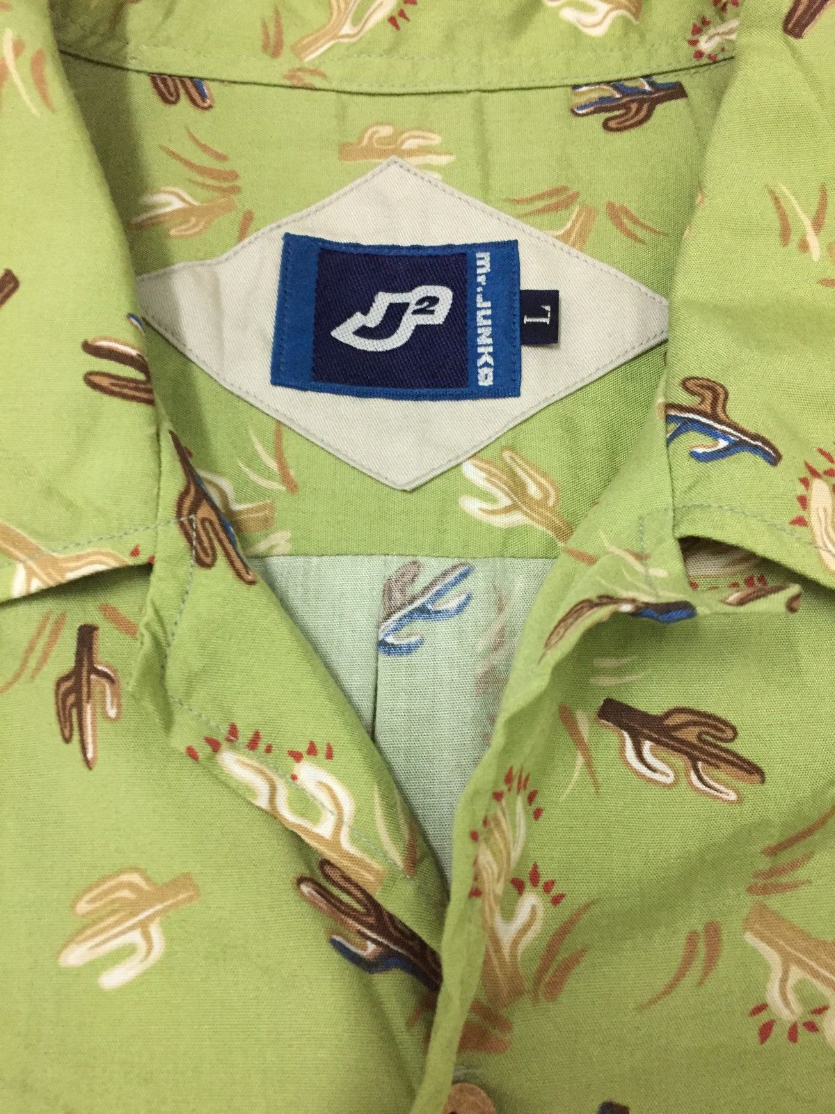 Junko Shimada Mr. Junko J2 Hawaiian Rayon Shirt Cactus Motif Size US L / EU 52-54 / 3 - 6 Thumbnail
