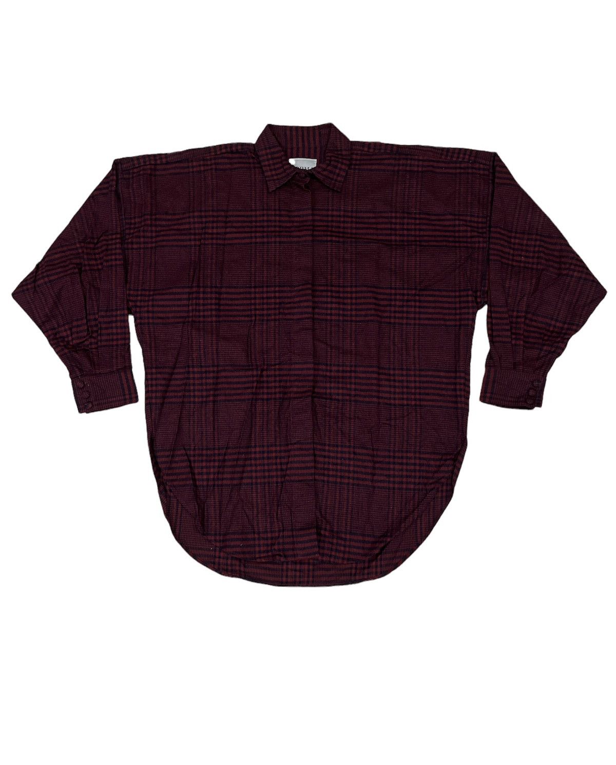 image of Vintage Norma Kamali Oversize Wide Blouse in Red/Black, Women's (Size XL)
