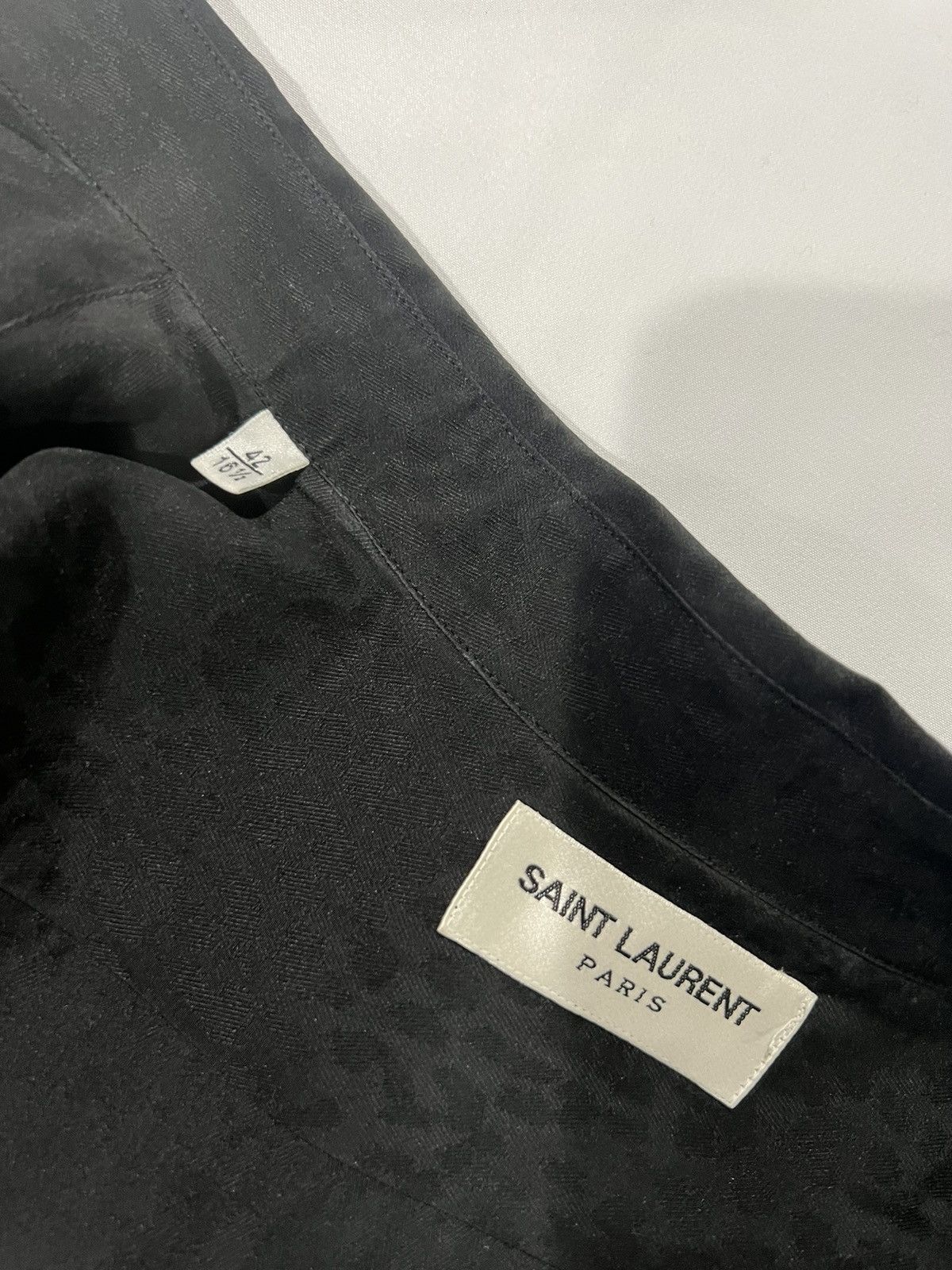 Saint Laurent Paris Saint Laurent Hedi Slimane jacquard shirt. 42/16.5 Size US L / EU 52-54 / 3 - 6 Thumbnail