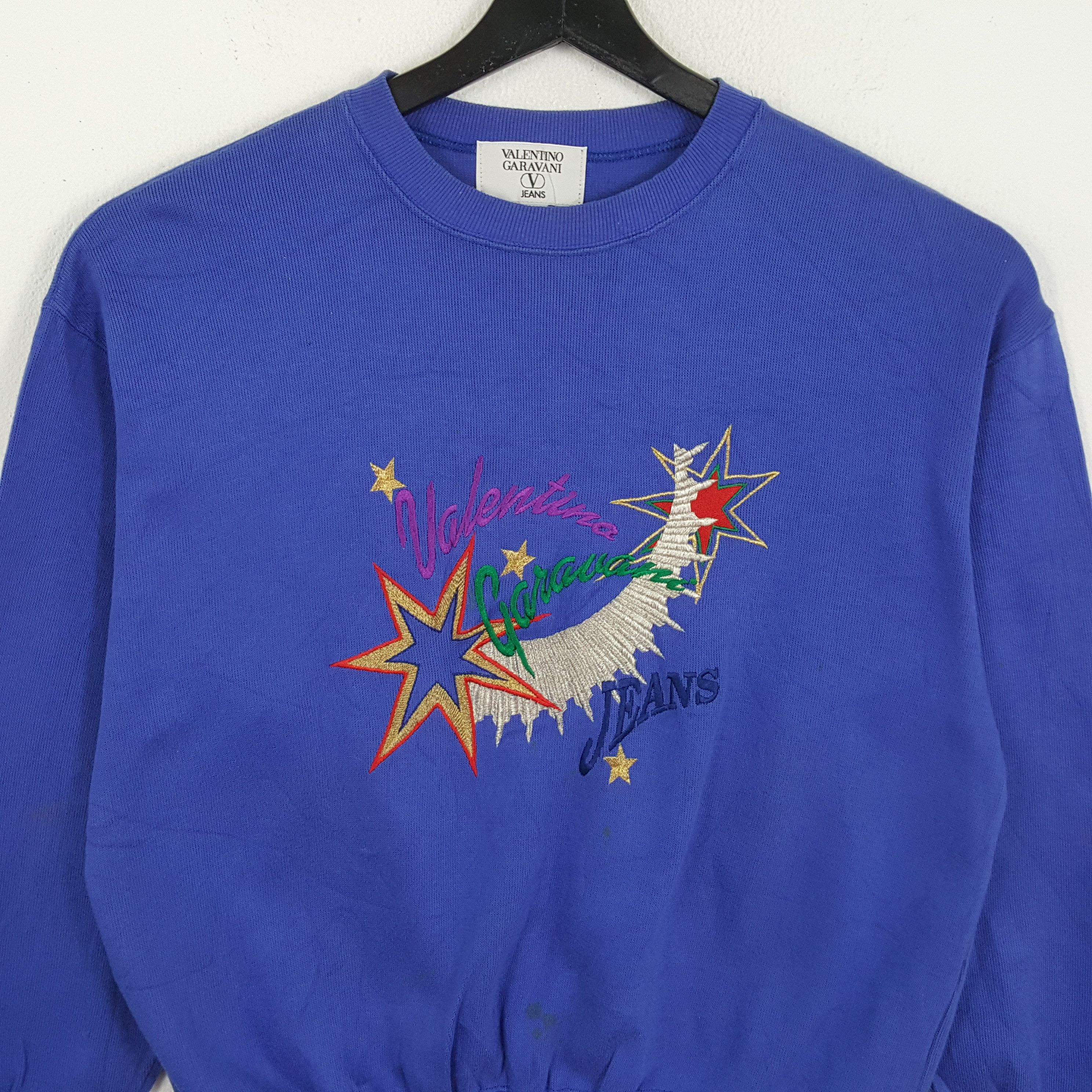 Valentino × Vintage VALENTINO GARAVANI Italian Brand Vintage Sweatshirt Size US M / EU 48-50 / 2 - 2 Thumbnail