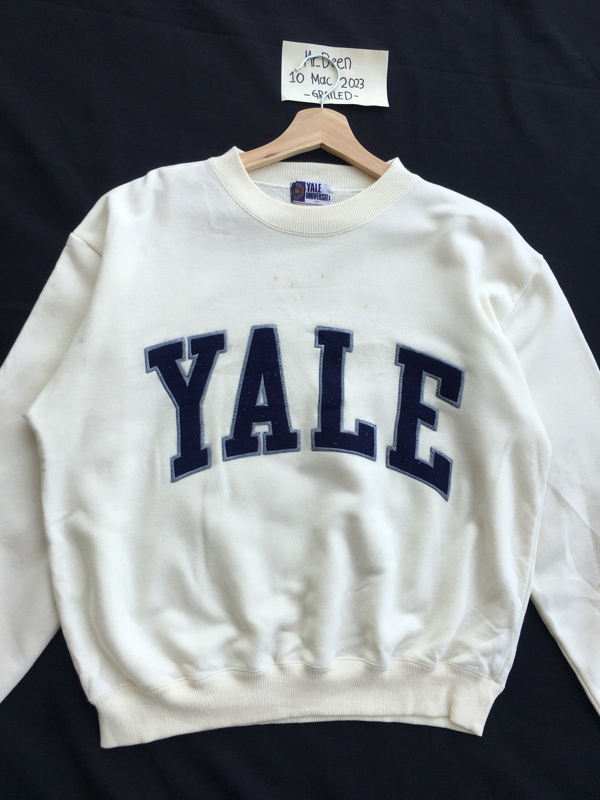 Vintage Rare Vintage Yale University Big Spellout Sweatshirt Size US L / EU 52-54 / 3 - 4 Thumbnail