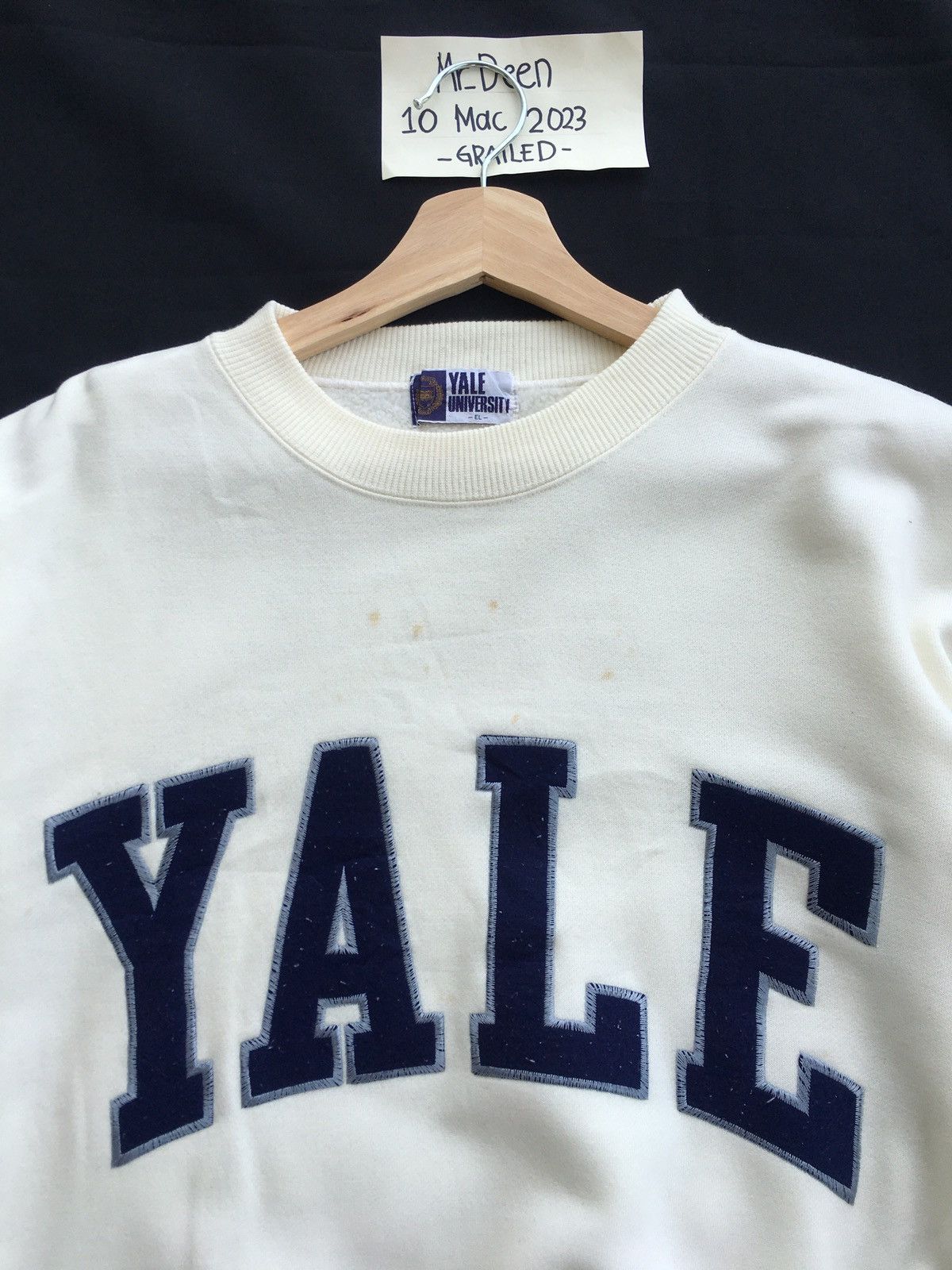 Vintage Rare Vintage Yale University Big Spellout Sweatshirt Size US L / EU 52-54 / 3 - 6 Thumbnail