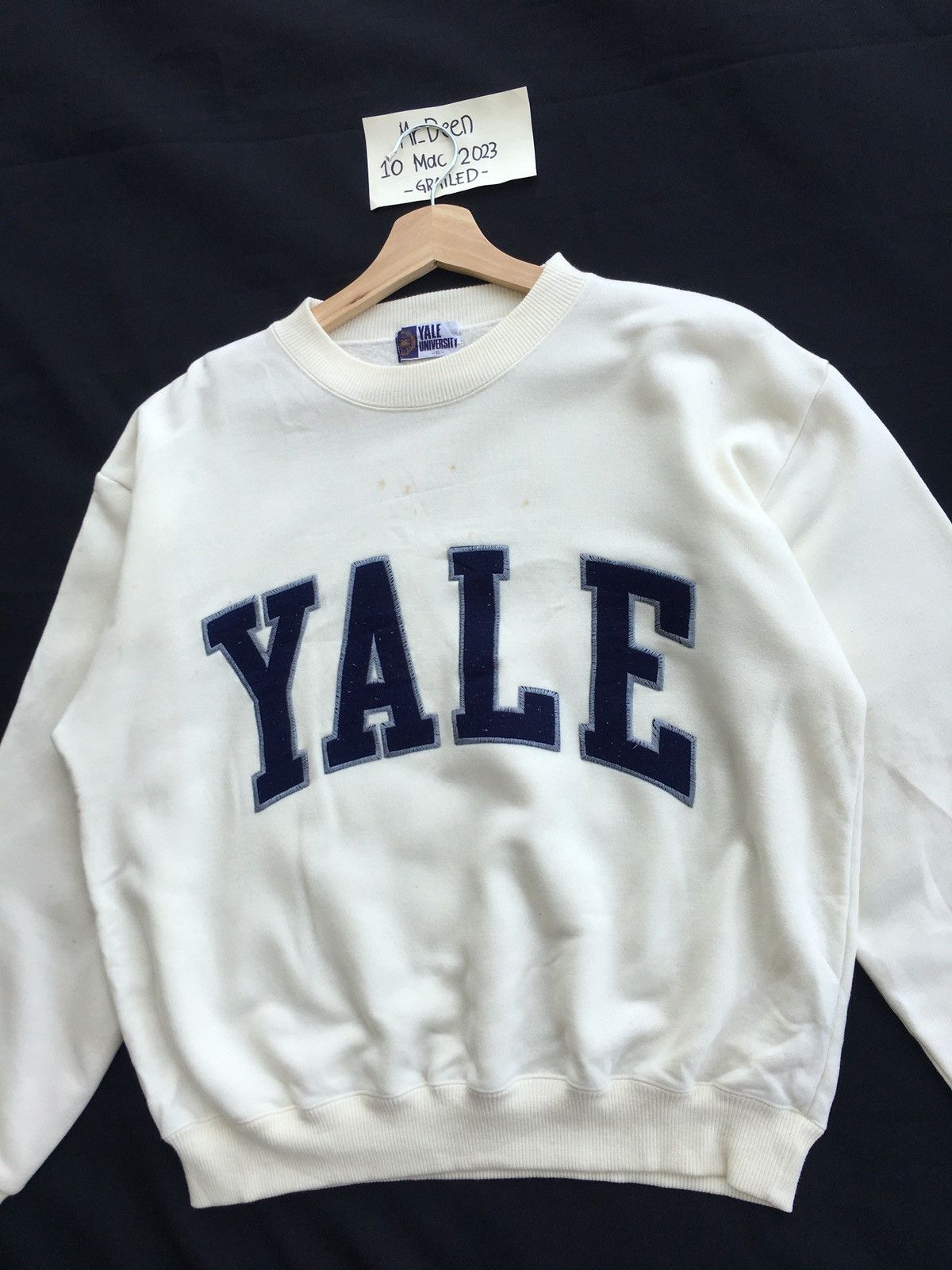 Vintage Rare Vintage Yale University Big Spellout Sweatshirt Size US L / EU 52-54 / 3 - 5 Thumbnail