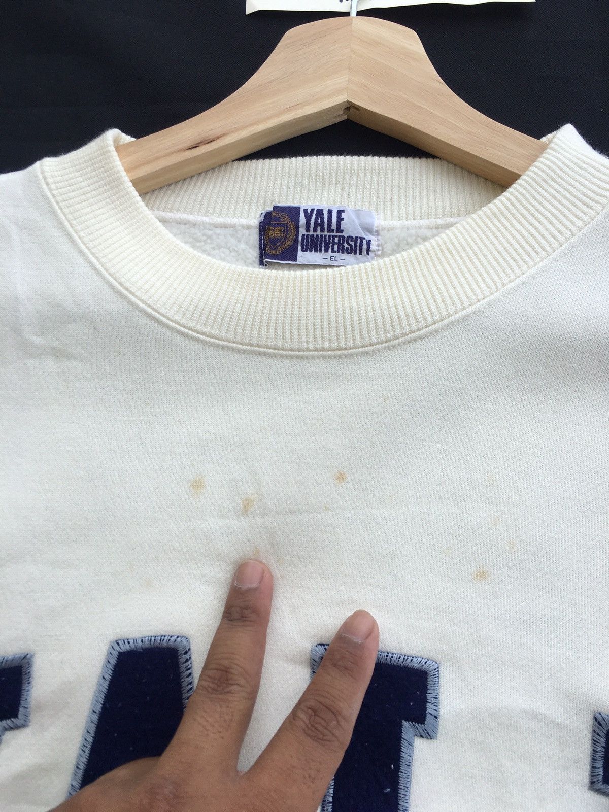 Vintage Rare Vintage Yale University Big Spellout Sweatshirt Size US L / EU 52-54 / 3 - 9 Thumbnail