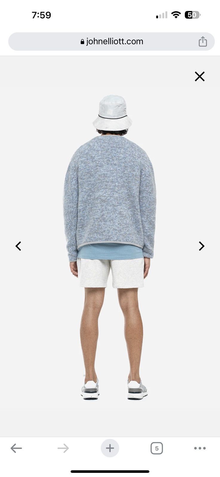 John Elliott John Elliott - Andres Fullzip Cardigan - in Glacier (2/M) Size US M / EU 48-50 / 2 - 8 Thumbnail