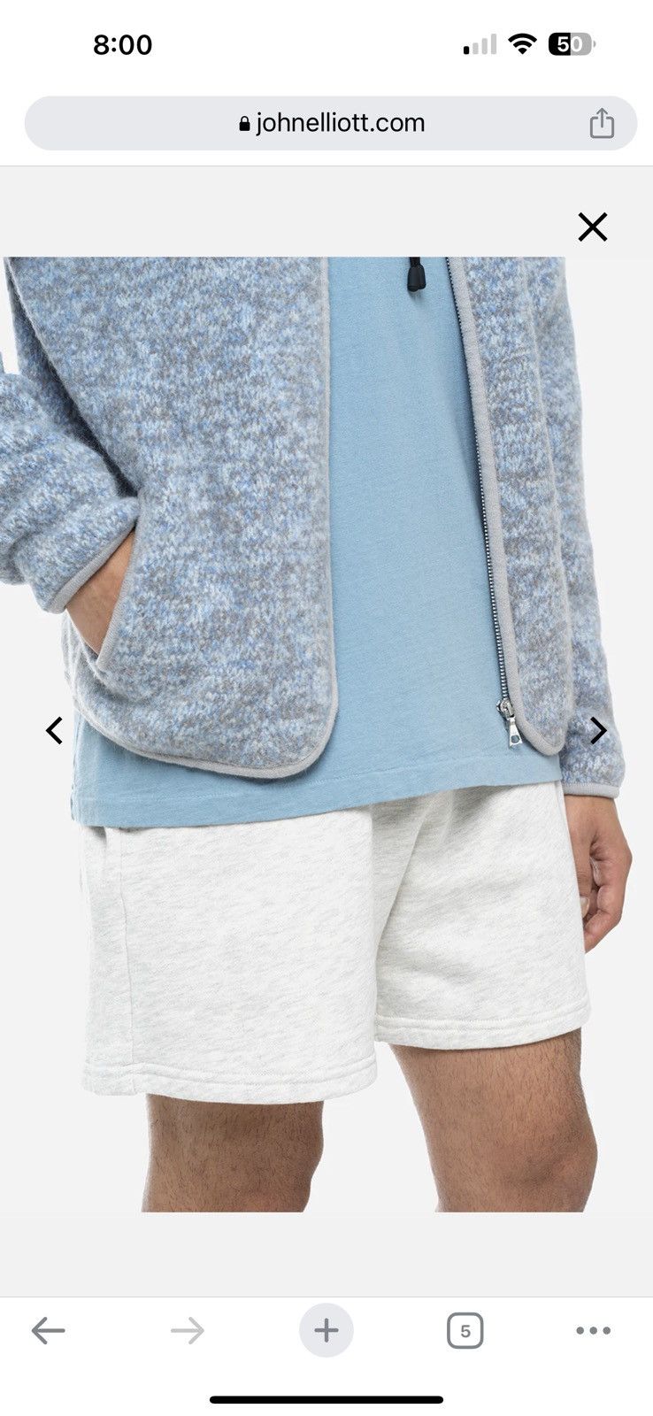 John Elliott John Elliott - Andres Fullzip Cardigan - in Glacier (2/M) Size US M / EU 48-50 / 2 - 12 Thumbnail