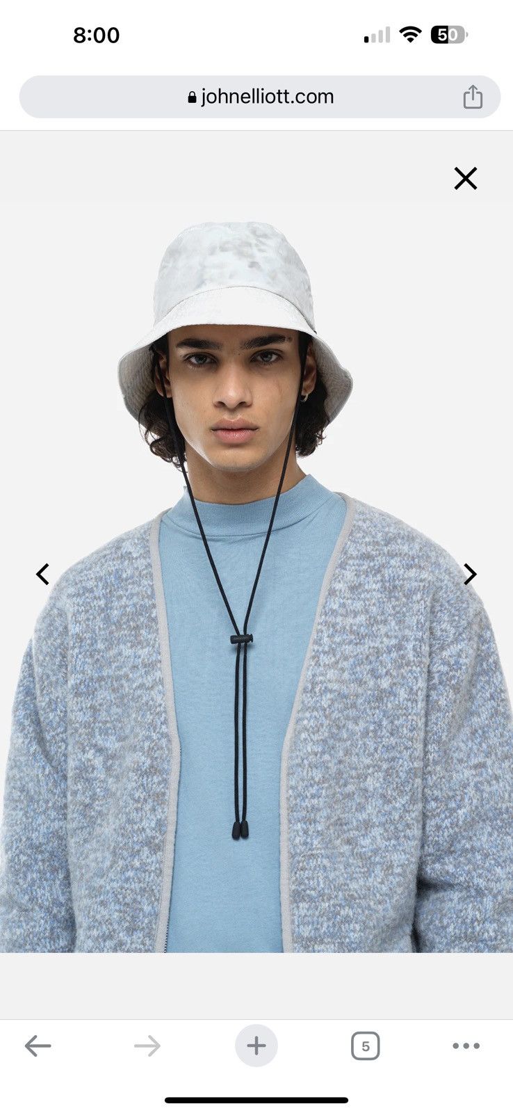 John Elliott John Elliott - Andres Fullzip Cardigan - in Glacier (2/M) Size US M / EU 48-50 / 2 - 11 Thumbnail