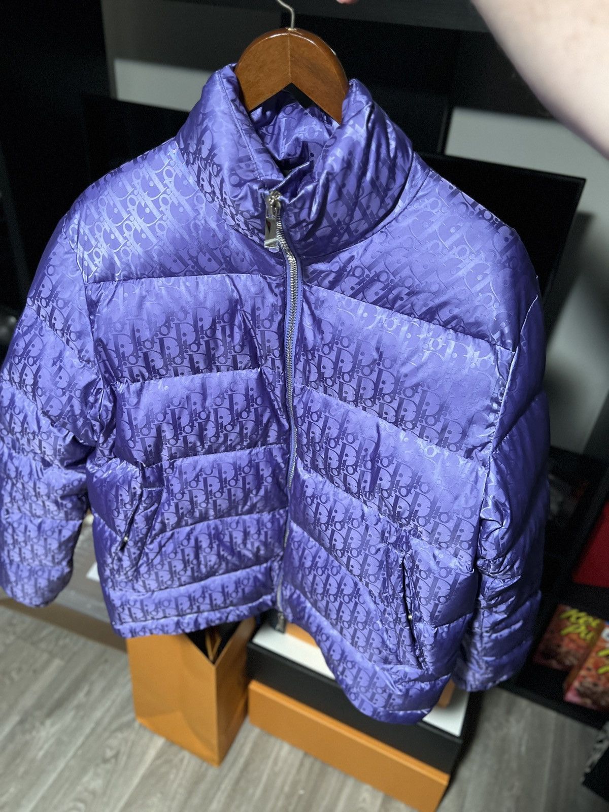 DIOR MEN 2020 Oblique Puffer Coat - Purple Outerwear, Clothing - DIORM22394