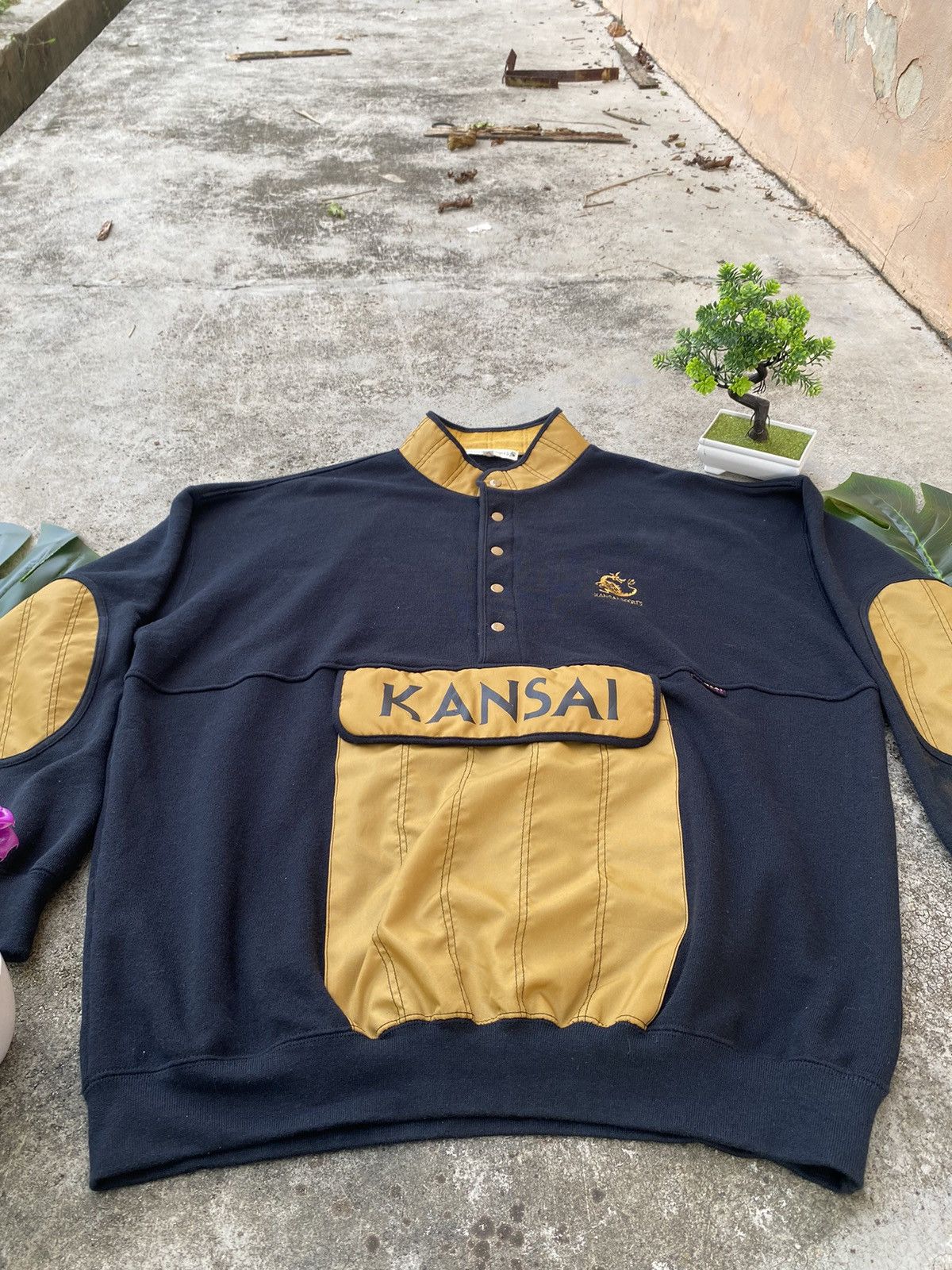 Japanese Brand × Kansai Yamamoto × Vintage Vintage Designer Kansai Yamamoto Anorax Sweatshirt Jumper Size US L / EU 52-54 / 3 - 4 Thumbnail
