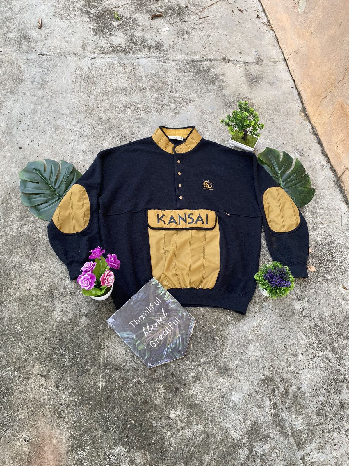 Vintage Designer Kansai Yamamoto Anorax Sweatshirt Jumper