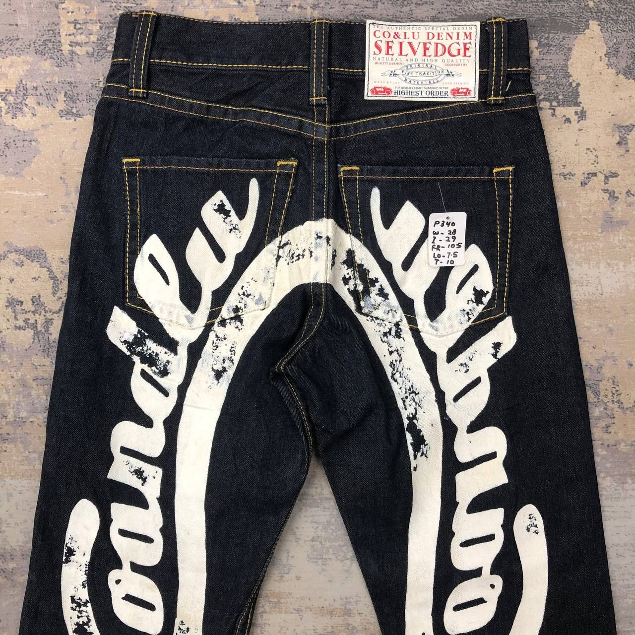 Japanese Brand P340 CO&LU DENIM SELVEDGE JEANS Size US 28 / EU 44 - 4 Thumbnail