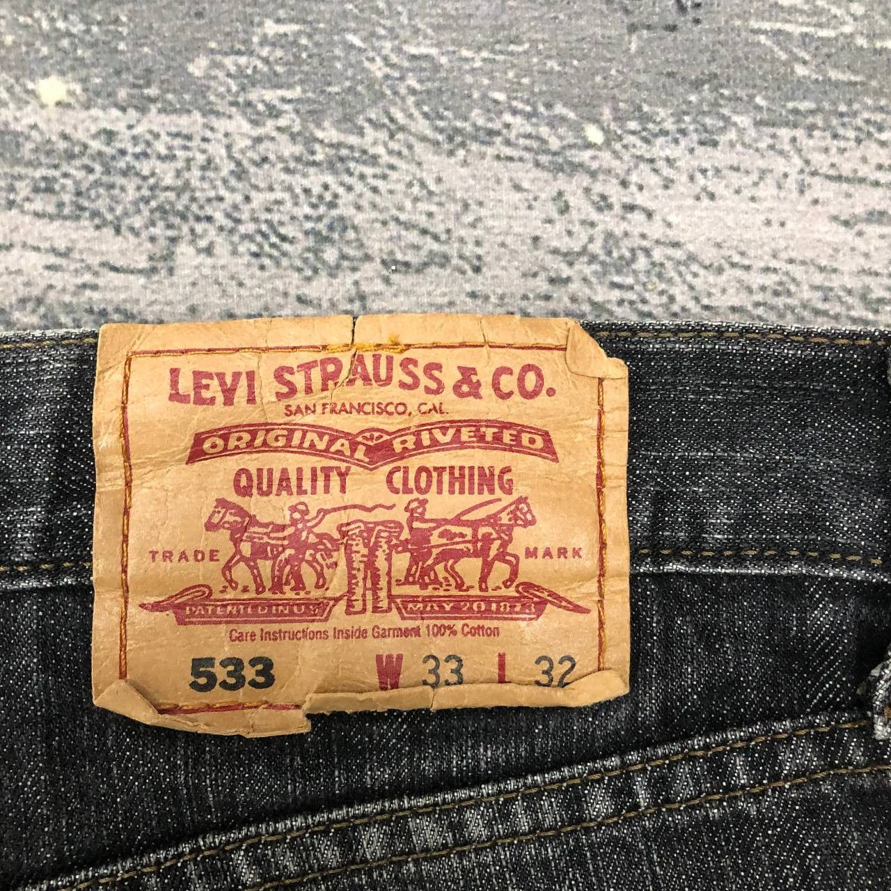 Levi's P339 LEVI'S 533 DISTRESSED DENIM JEANS Size US 33 - 5 Thumbnail