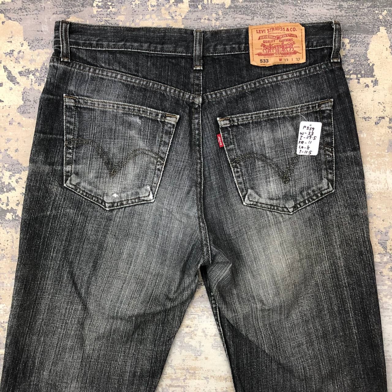 Levi's P339 LEVI'S 533 DISTRESSED DENIM JEANS Size US 33 - 4 Thumbnail