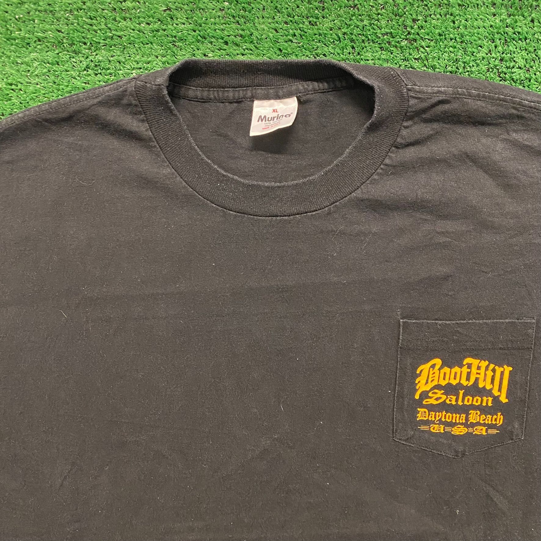 Vintage Boot Hill Saloon Vintage 90s Biker T-Shirt Size US XL / EU 56 / 4 - 2 Thumbnail