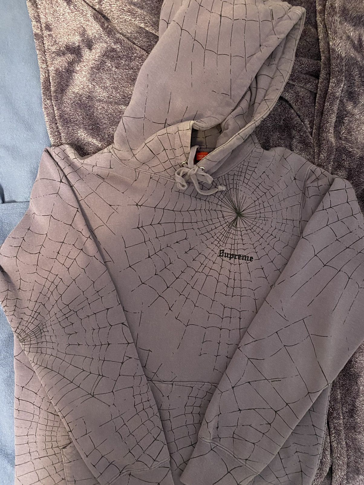 Supreme Spider Web Purple Hoodie