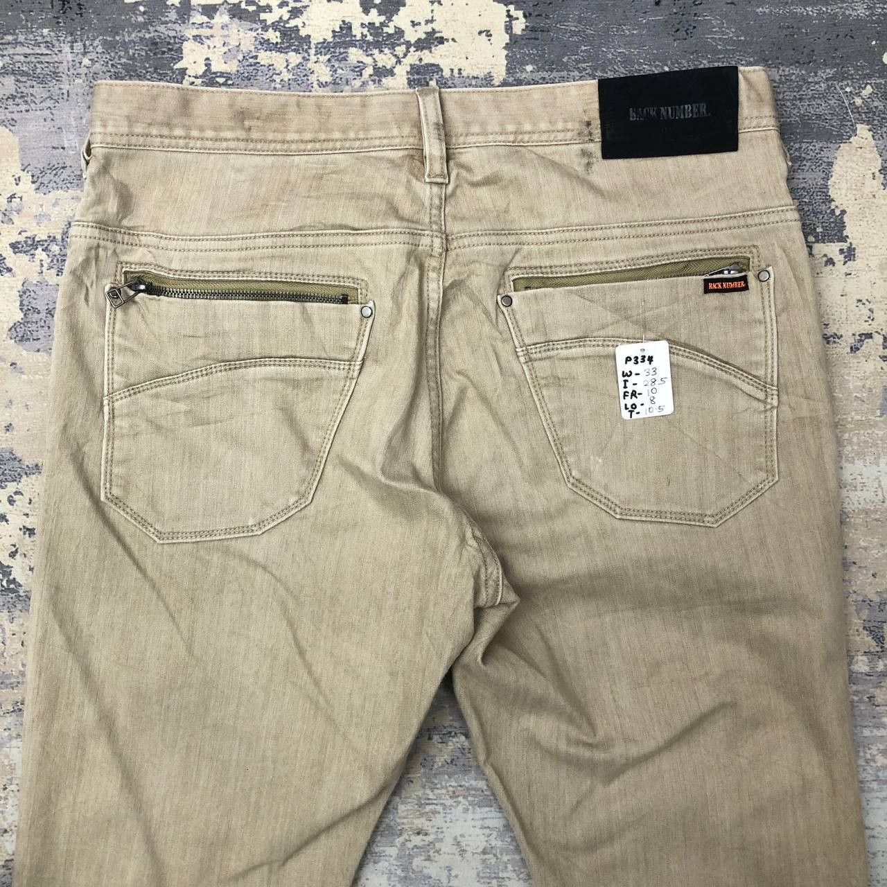 Japanese Brand P334 JAPAN BACK NUMBER SLIMFIT JEANS Size US 33 - 4 Thumbnail