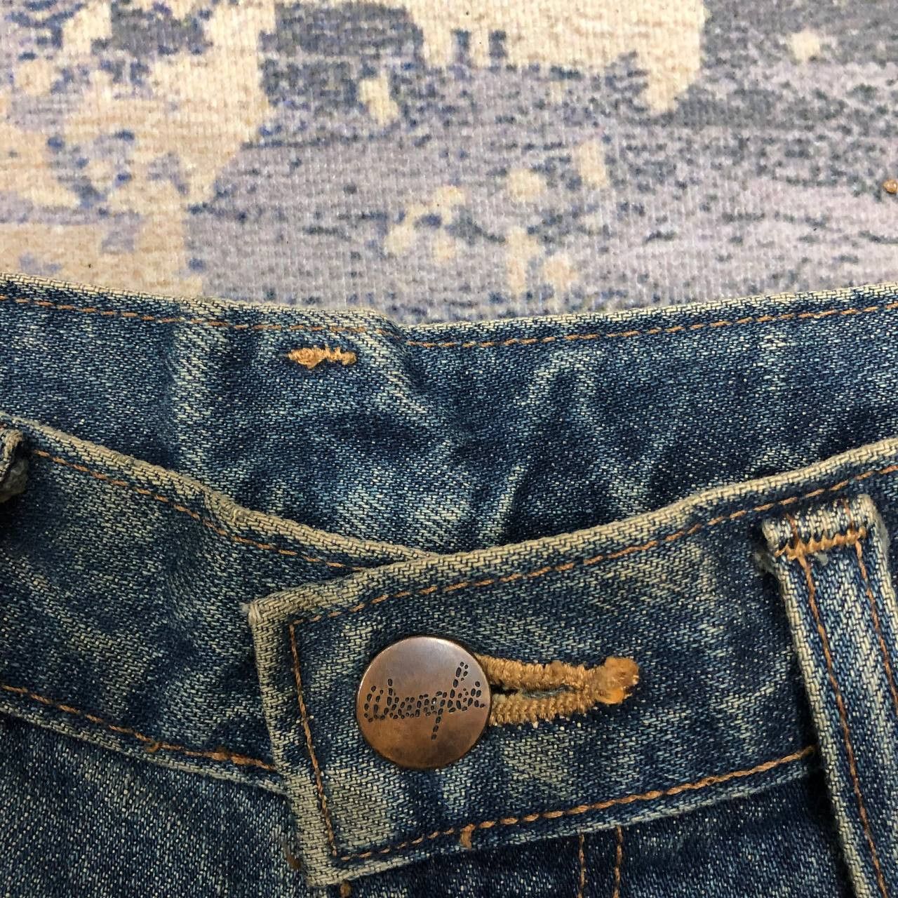 Wrangler P300 VTG WRANGLER BLUE BELL RIPPED JEANS Size US 32 / EU 48 - 10 Thumbnail