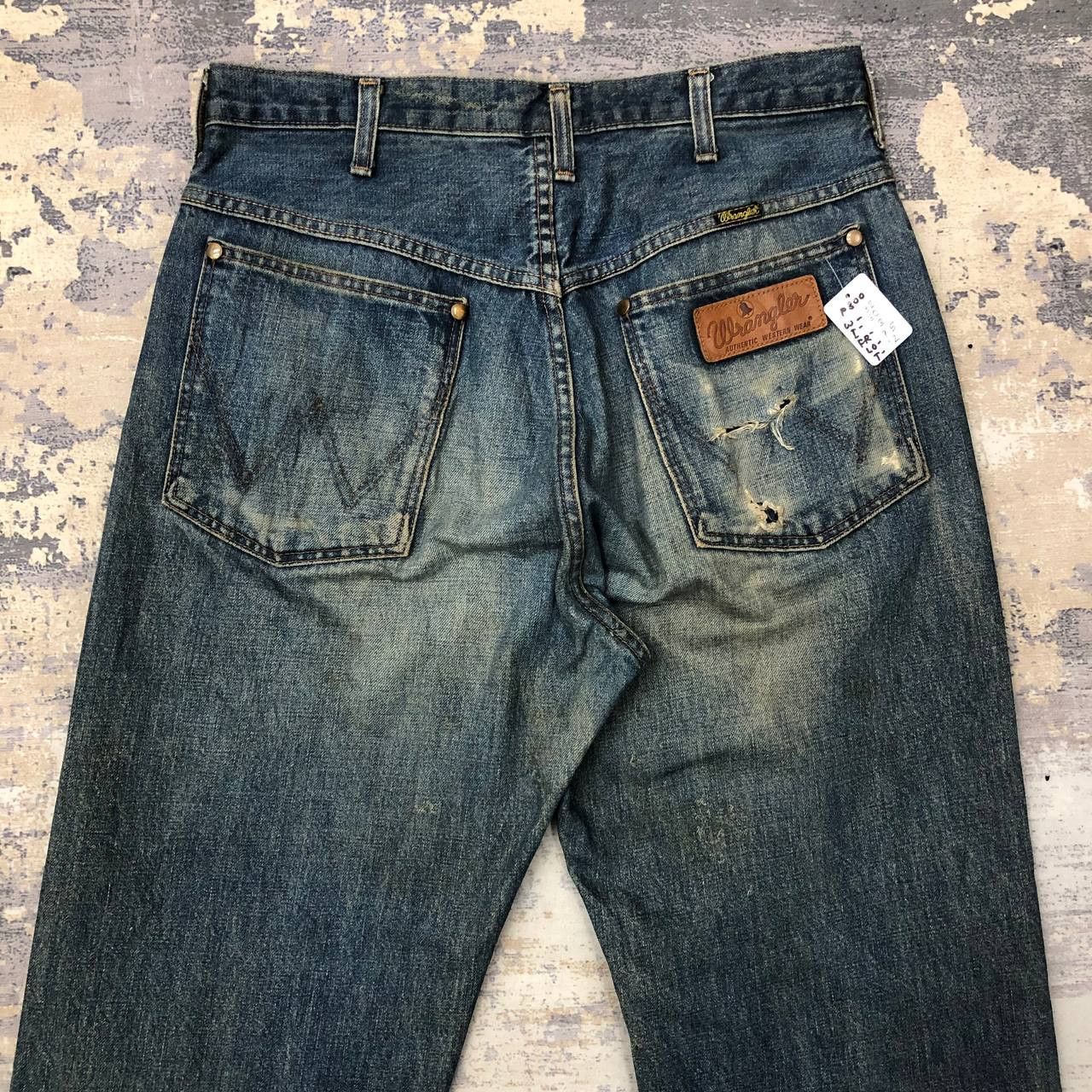 Wrangler P300 VTG WRANGLER BLUE BELL RIPPED JEANS Size US 32 / EU 48 - 4 Thumbnail
