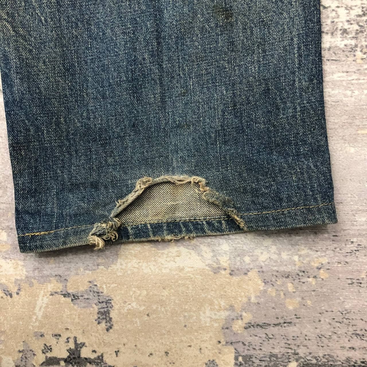 Wrangler P300 VTG WRANGLER BLUE BELL RIPPED JEANS Size US 32 / EU 48 - 16 Thumbnail
