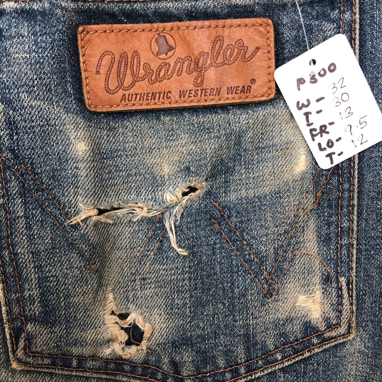 Wrangler P300 VTG WRANGLER BLUE BELL RIPPED JEANS Size US 32 / EU 48 - 5 Thumbnail