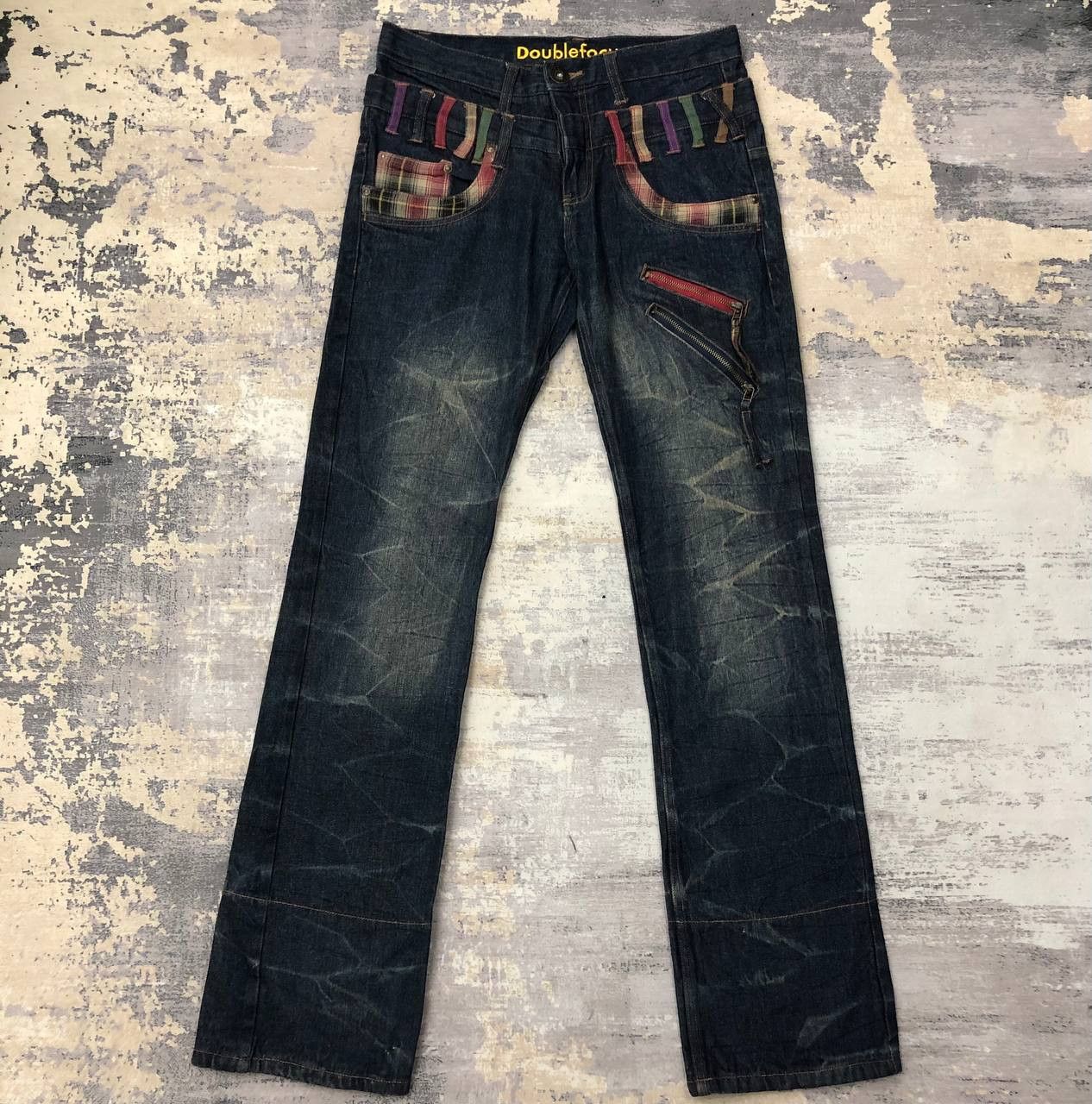 Japanese Brand P296 DOUBLEFOCUS FLARED DOUBLE WAIST JEANS Size US 32 / EU 48 - 1 Thumbnail