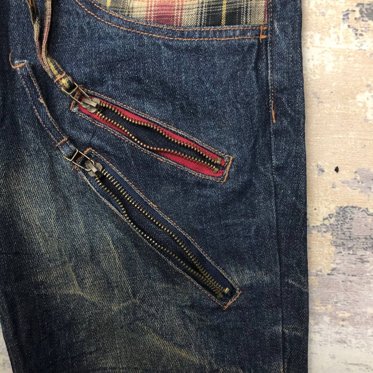 Japanese Brand P296 DOUBLEFOCUS FLARED DOUBLE WAIST JEANS Size US 32 / EU 48 - 9 Thumbnail