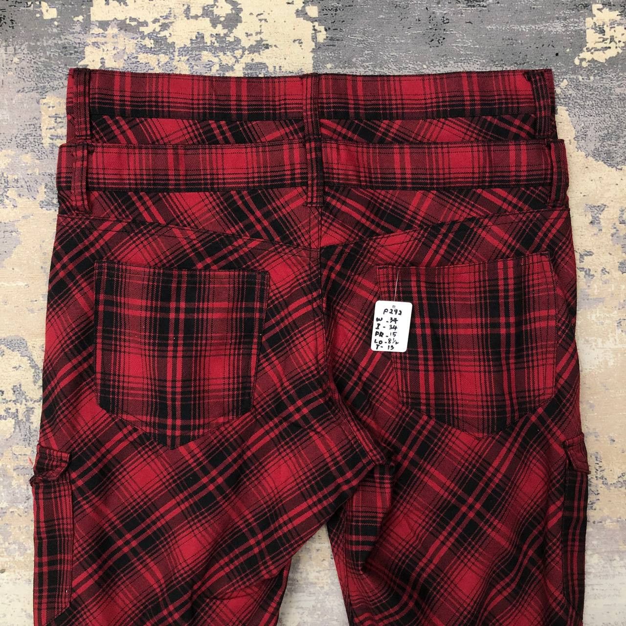 Japanese Brand × Seditionaries P292 DOUBLE FOCUS TARTAN FLARED DOUBLE WAIST CARGO PANTS Size US 34 / EU 50 - 4 Thumbnail