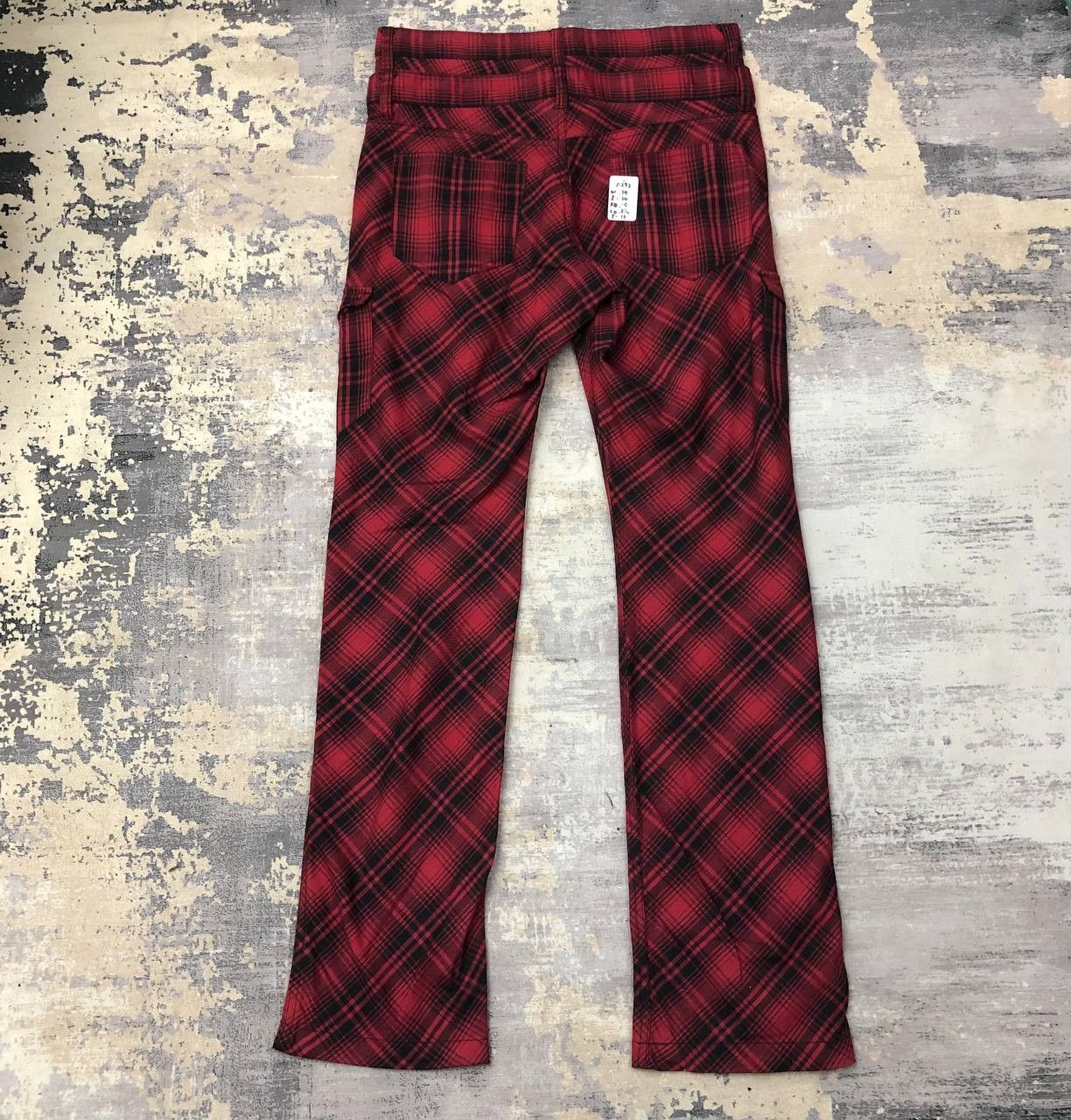Japanese Brand × Seditionaries P292 DOUBLE FOCUS TARTAN FLARED DOUBLE WAIST CARGO PANTS Size US 34 / EU 50 - 2 Thumbnail