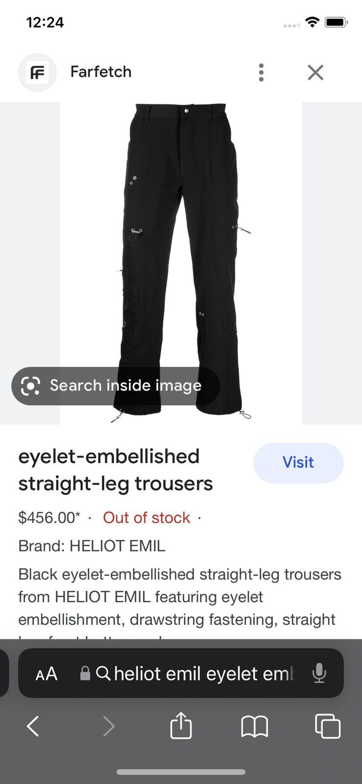 Heliot Emil Heliot Emil Eyelet Embellished Straight Leg Trousers Size US 34 / EU 50 - 1 Thumbnail